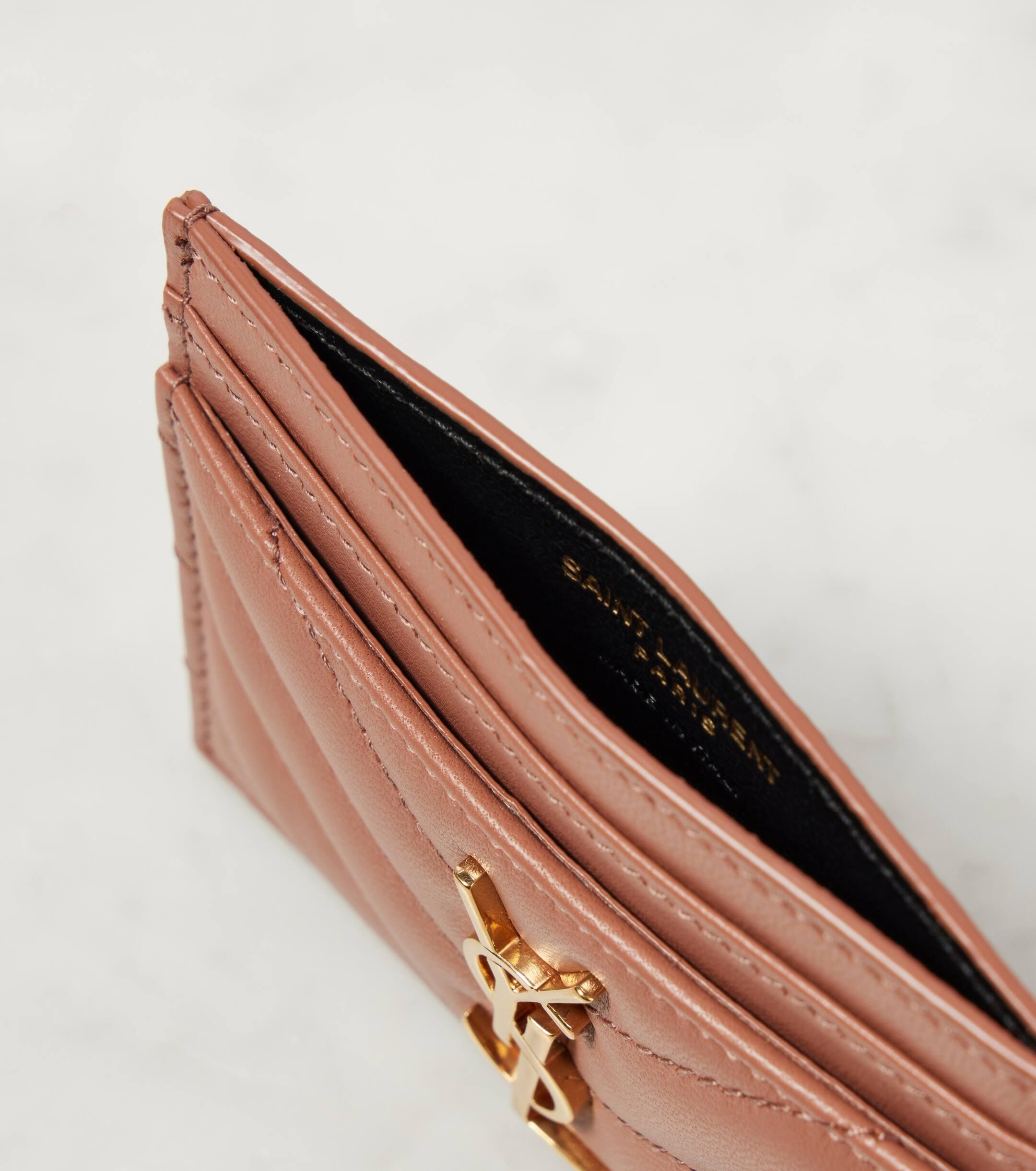 Saint Laurent Leather Cardholder in Red Lyst UK