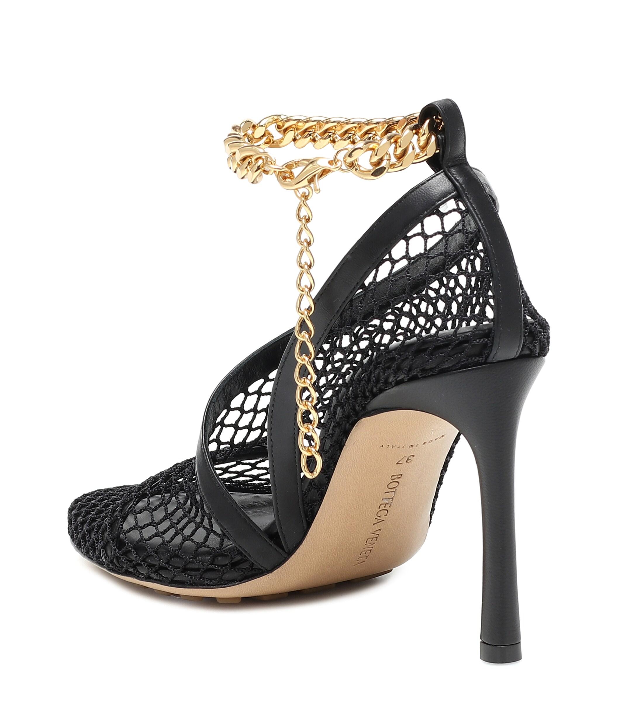 Bottega Chaintrimmed Mesh Pumps in Black Lyst