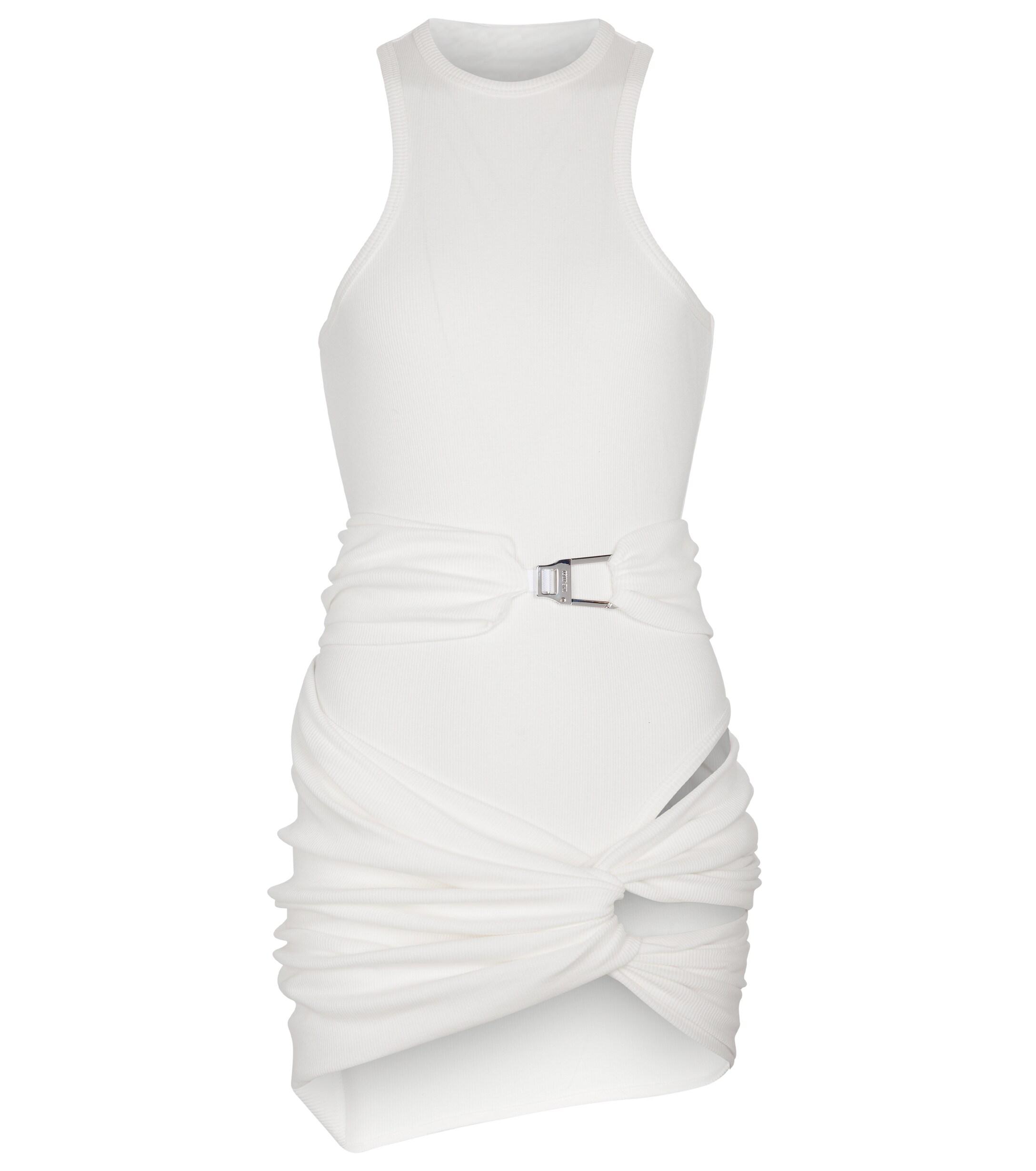 The Attico Cindy Stretch-cotton Minidress in White | Lyst