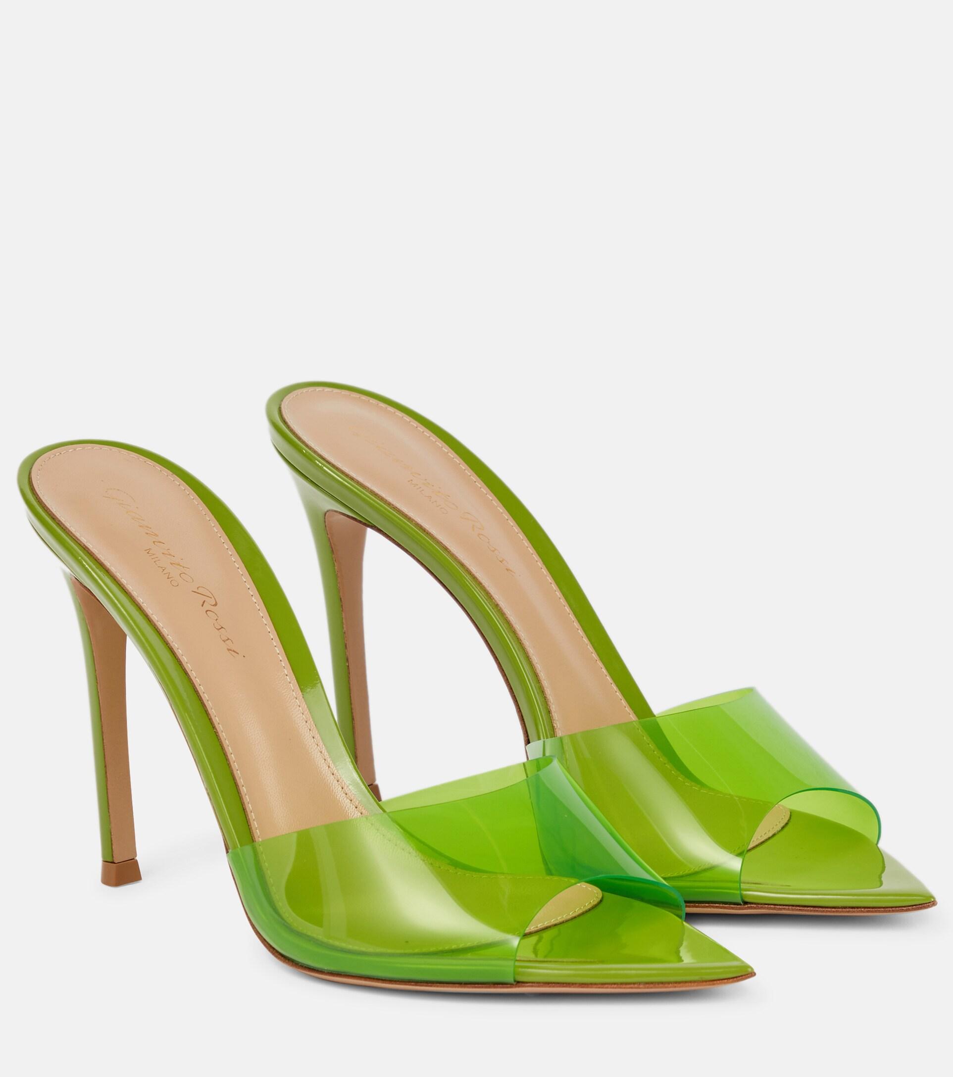 Gianvito Rossi Women's Green Elle 105 Pvc Sandals