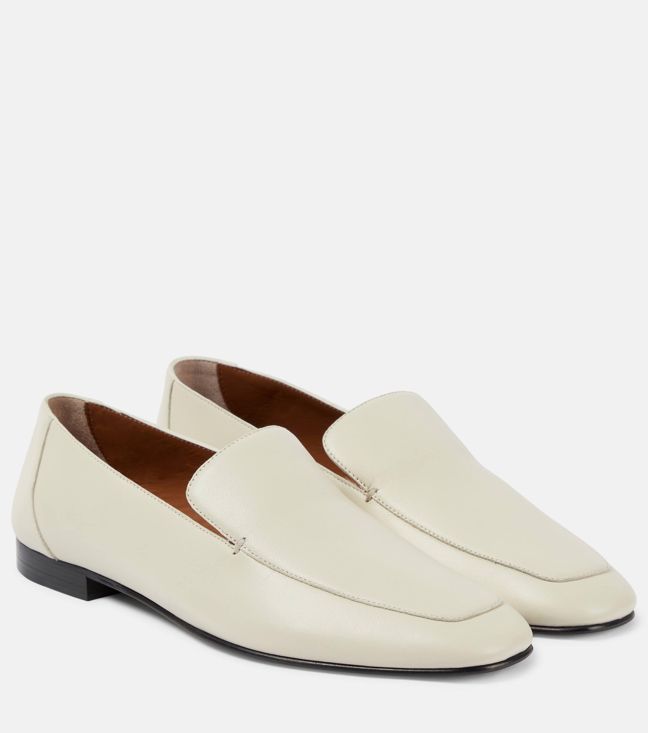Mens white shop loafer shoes