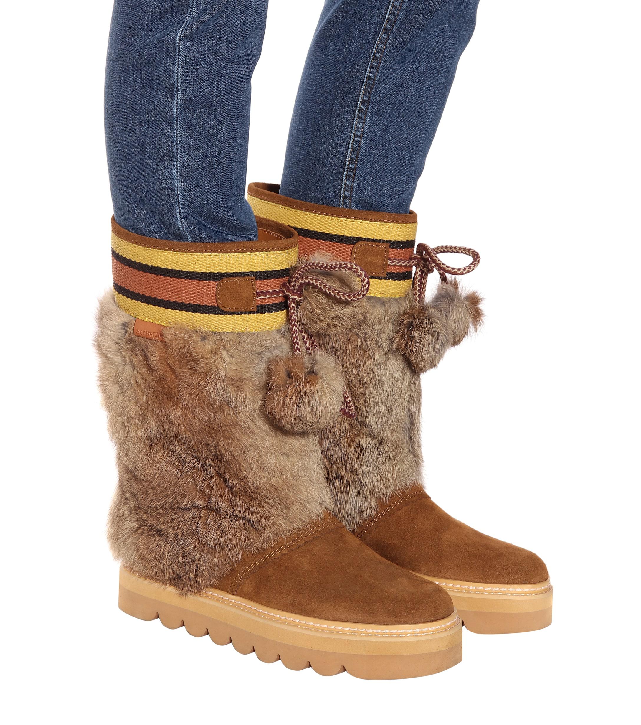 see by chloe suede boots