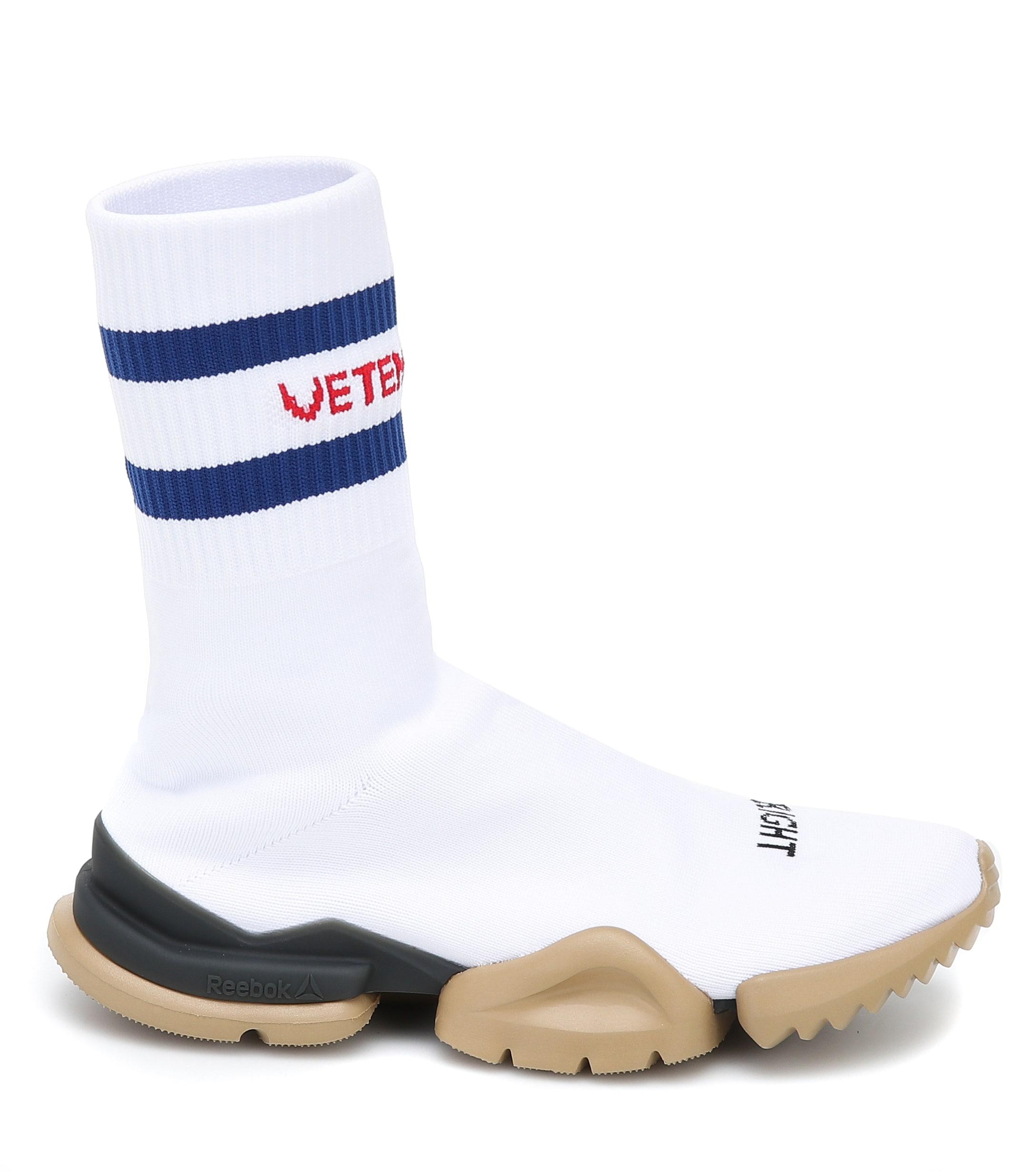 Vetements Rubber X Reebok Classic Sock Runner Sneakers in White - Lyst