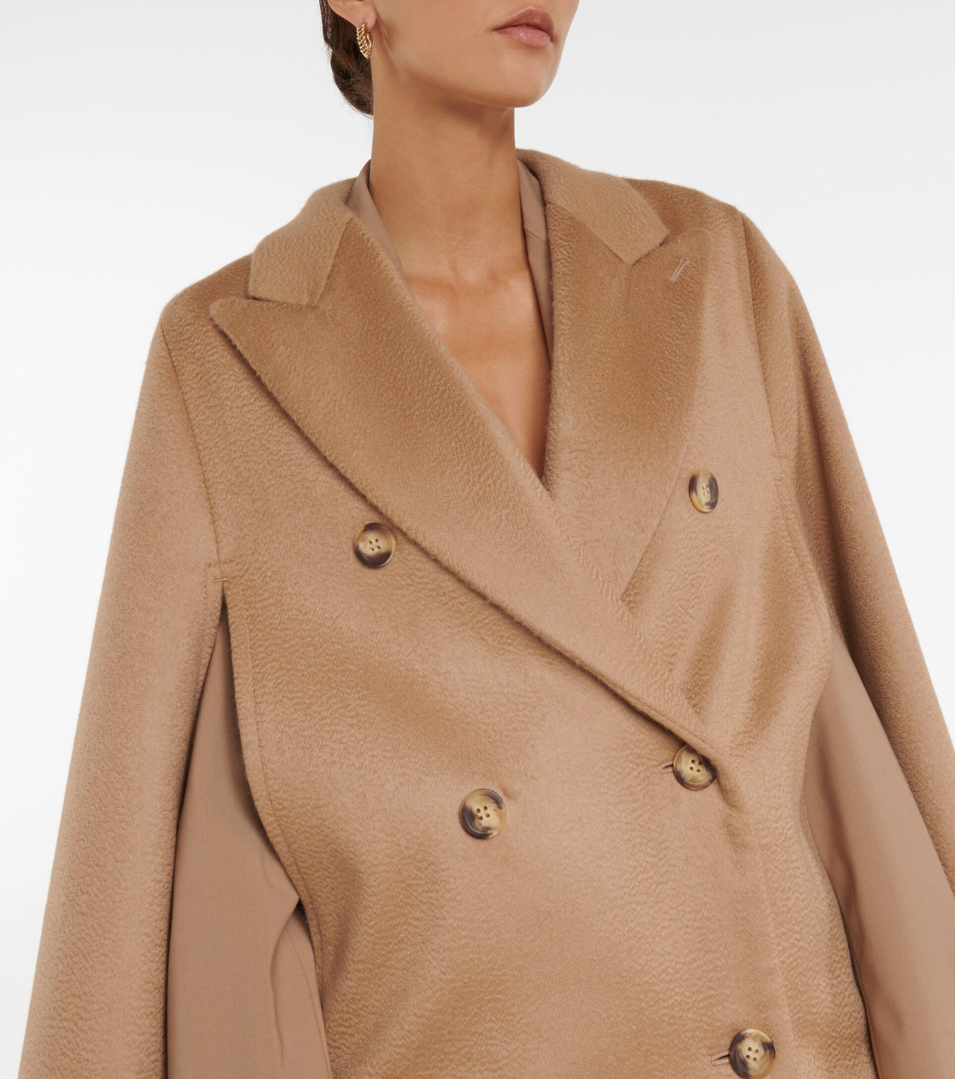 Max Mara Monile Wool And Cashmere Cape in Natural | Lyst