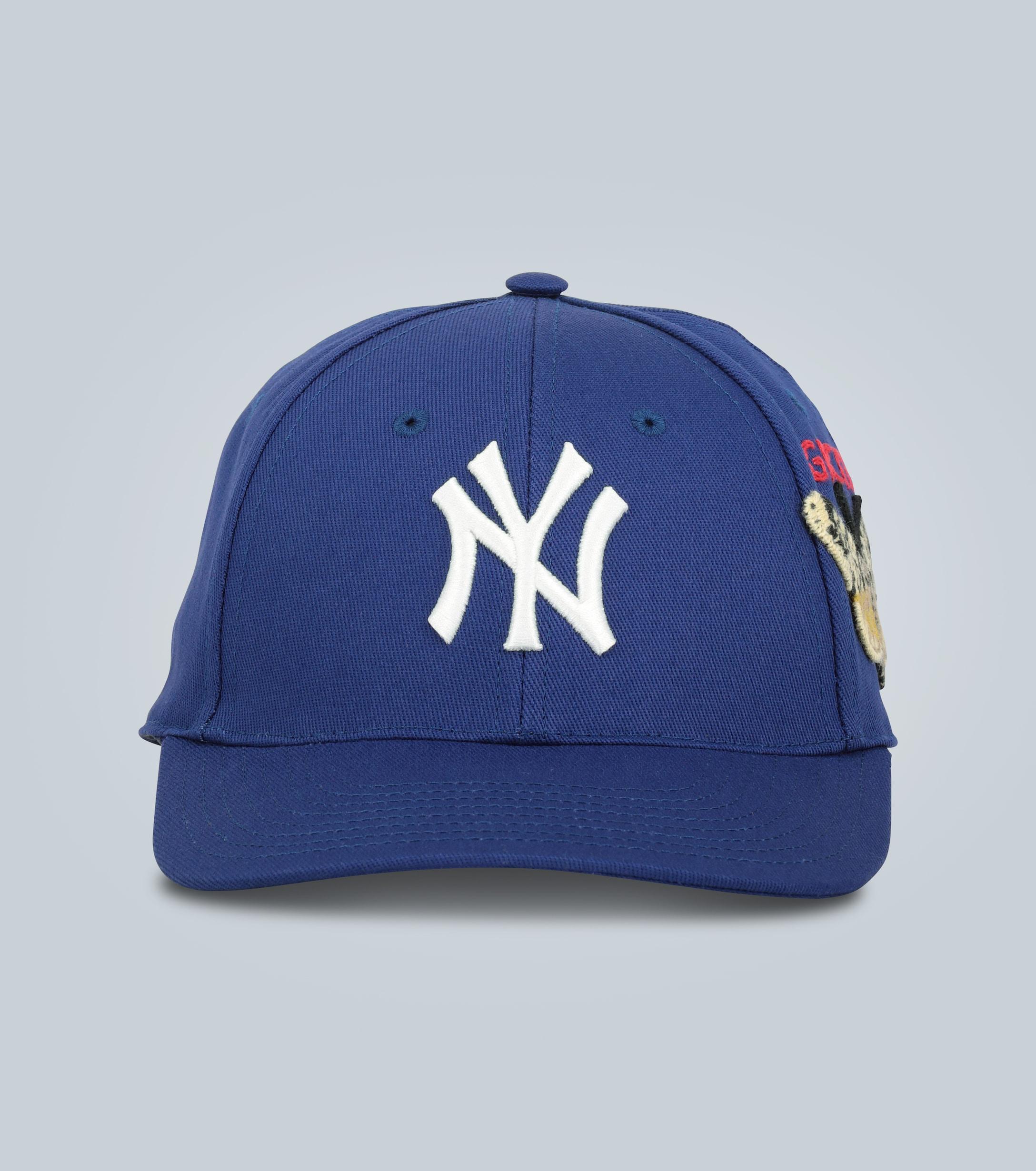 Moederland heerser moreel Gucci Ny Yankees Baseball Cap in Blue for Men | Lyst