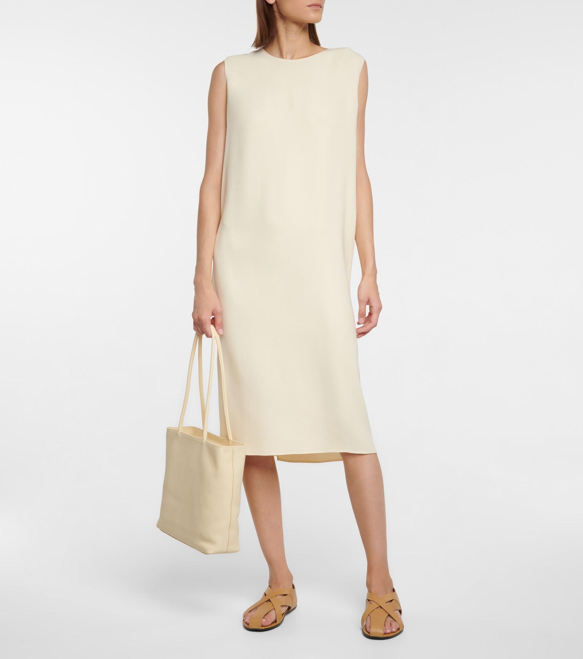 The Row Portfolio Medium Leather Shoulder Bag in White | Lyst