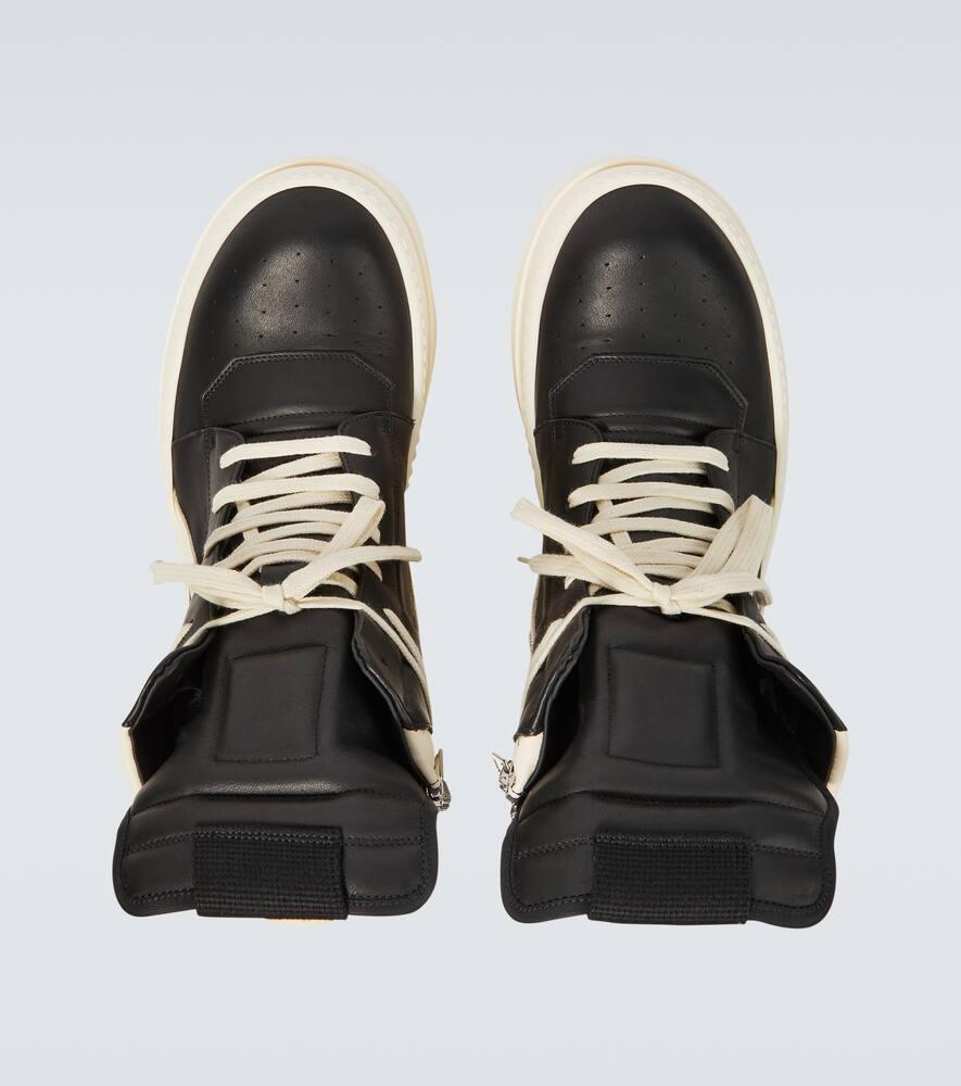 Rick Owens Leather High-Top Platform Sneakers in Black for 