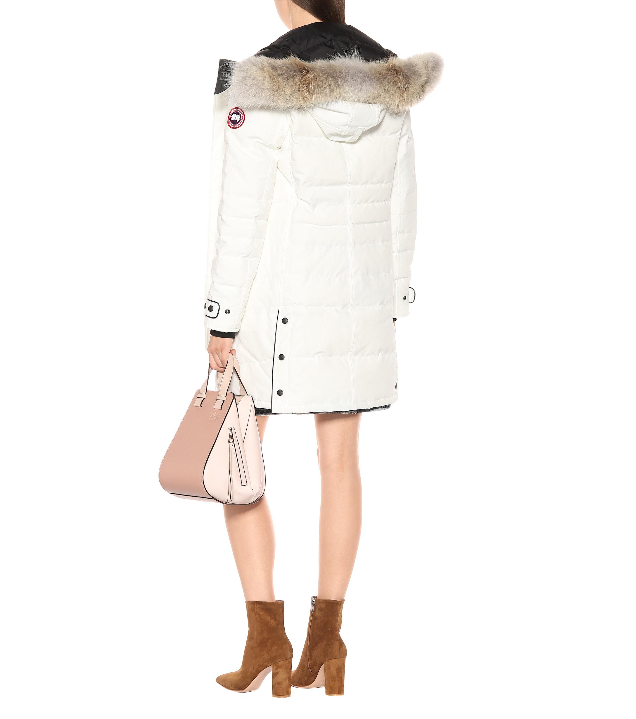 Canada Goose Synthetic Loretta Fur Trimmed Parka In White
