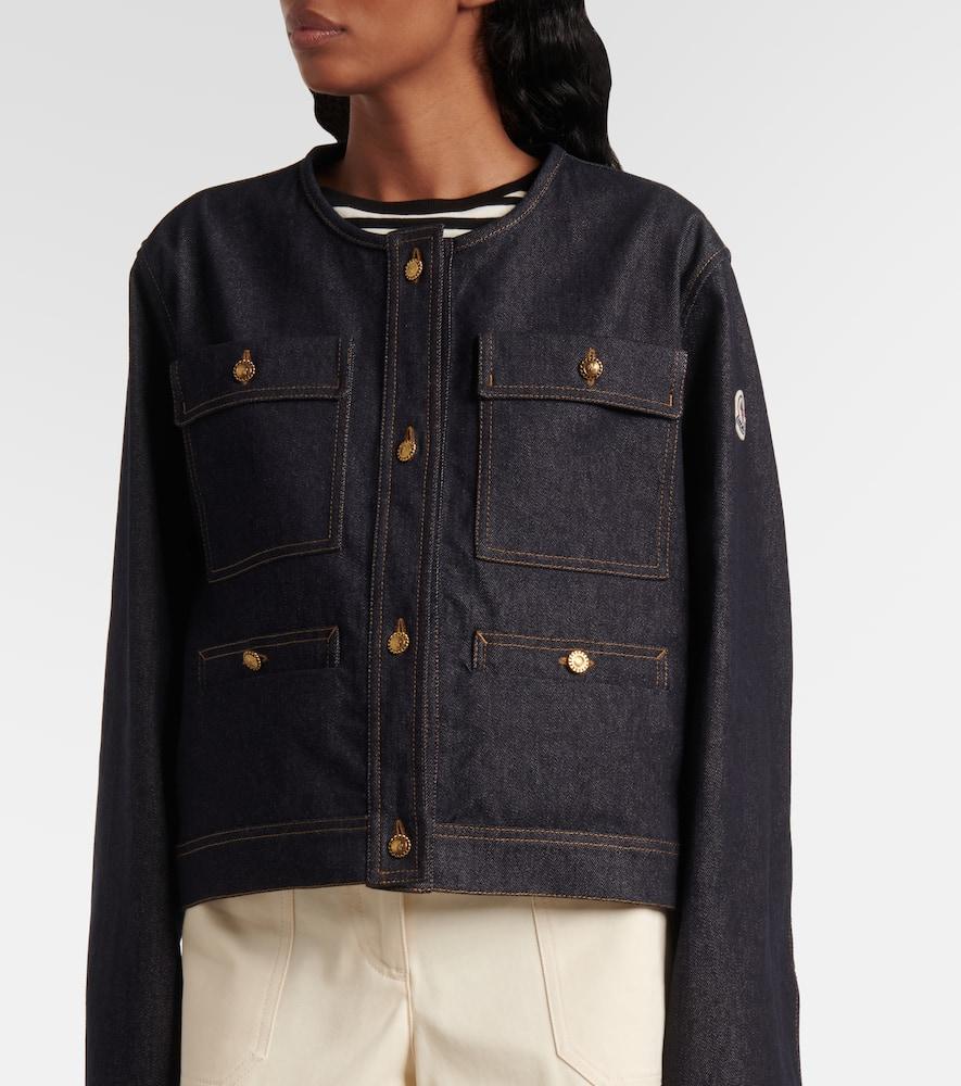 Moncler Tencin Denim Jacket in Black | Lyst