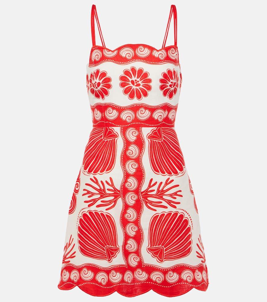 FARM Rio Ainika Shell Euroflax Premium Linen Mini Dress