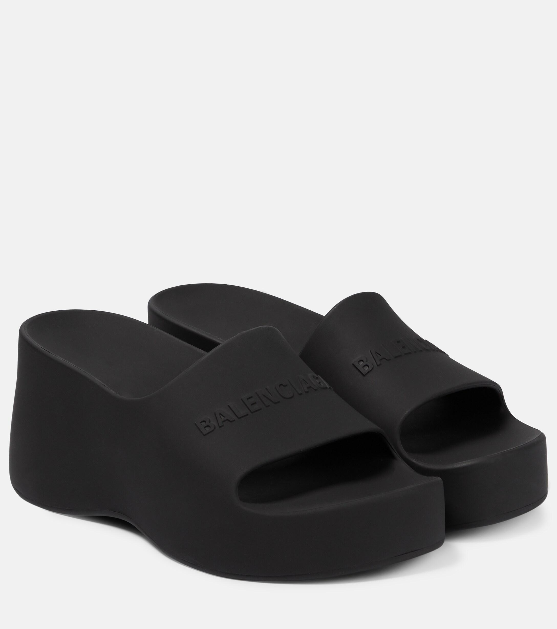 Balenciaga Platform Slides in Black Lyst Canada