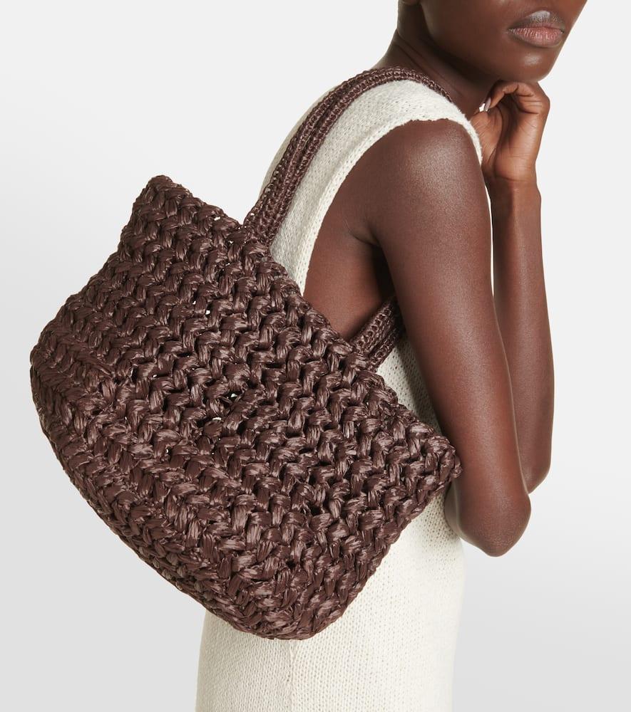 The Row Estelle Raffia Tote Bag in Brown | Lyst