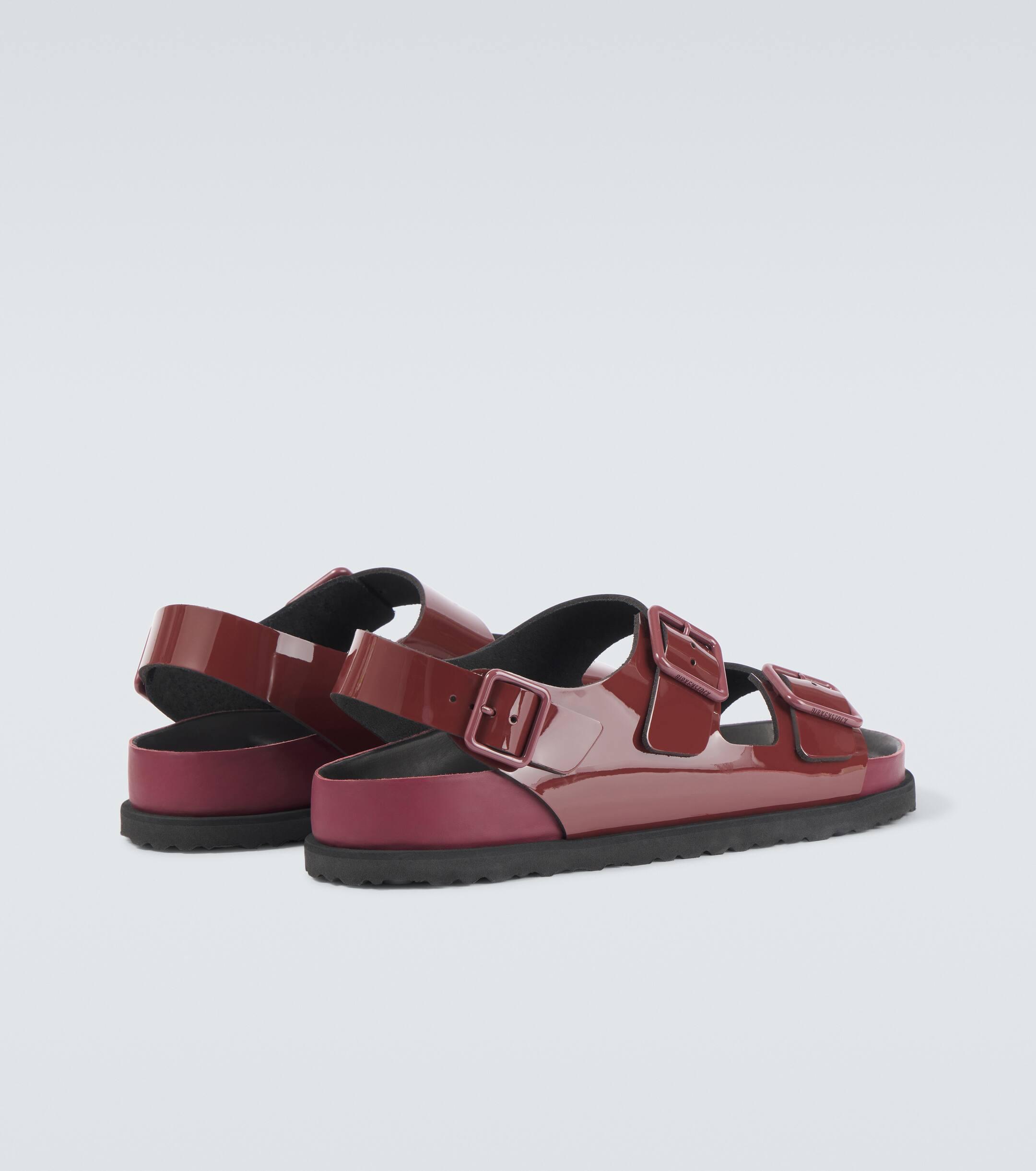 Birkenstock Patent Leather Sandals in Red for Men Lyst UK