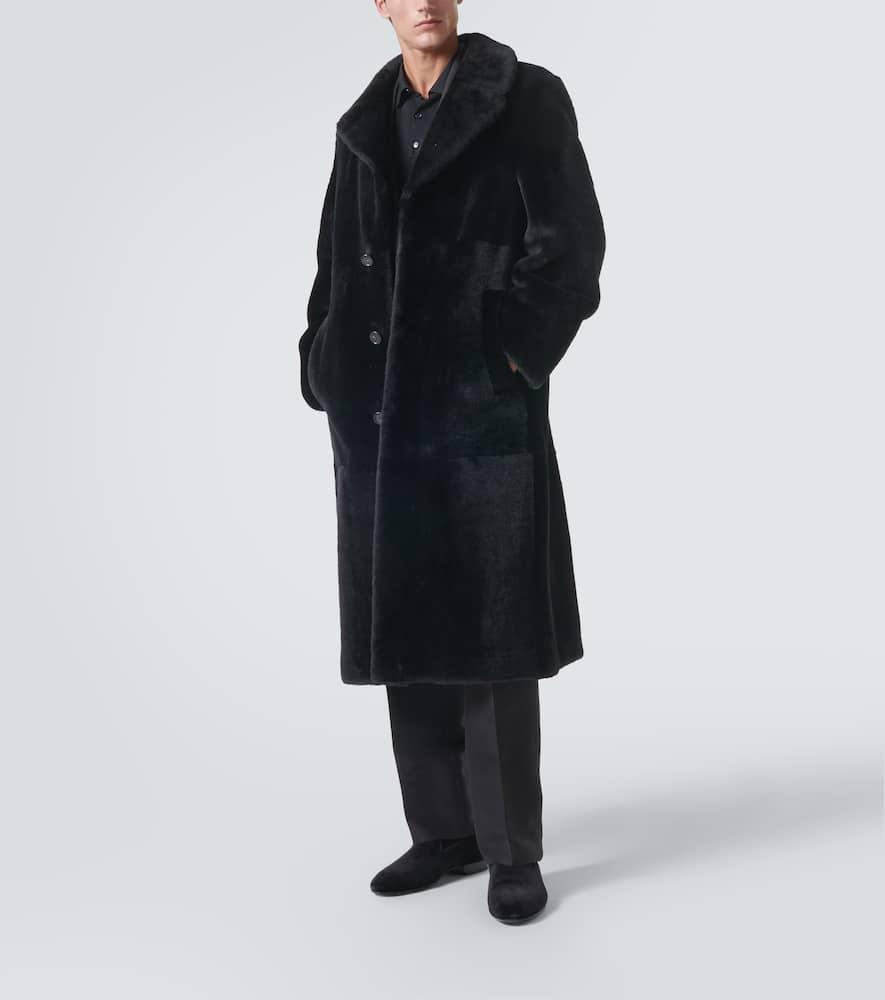 Loro Piana Mantel Emiliano Aus Shearling in Schwarz für Herren
