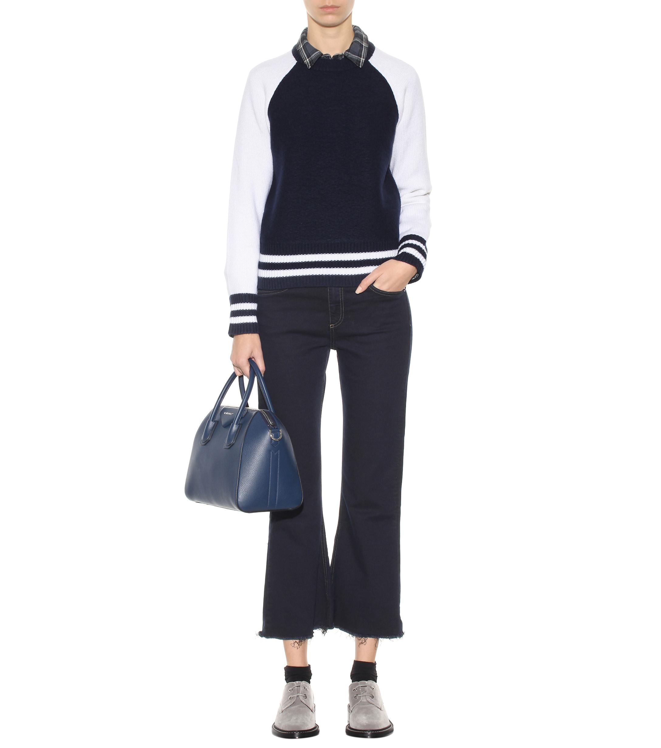 Bone Denim 10 Inch Crop Flare Jeans 