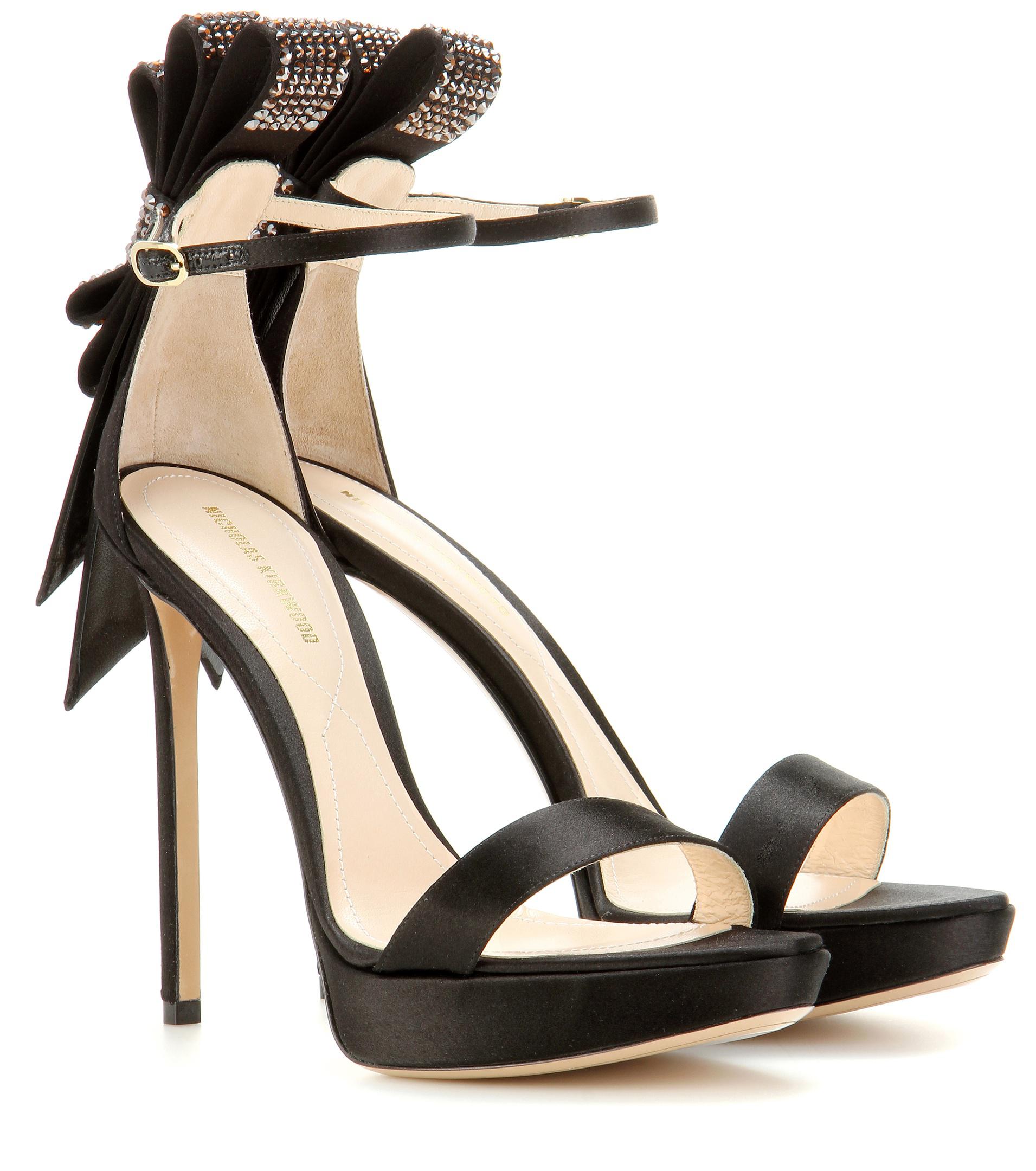 Lyst - Nicholas Kirkwood Faye Embellished Sandals in Black