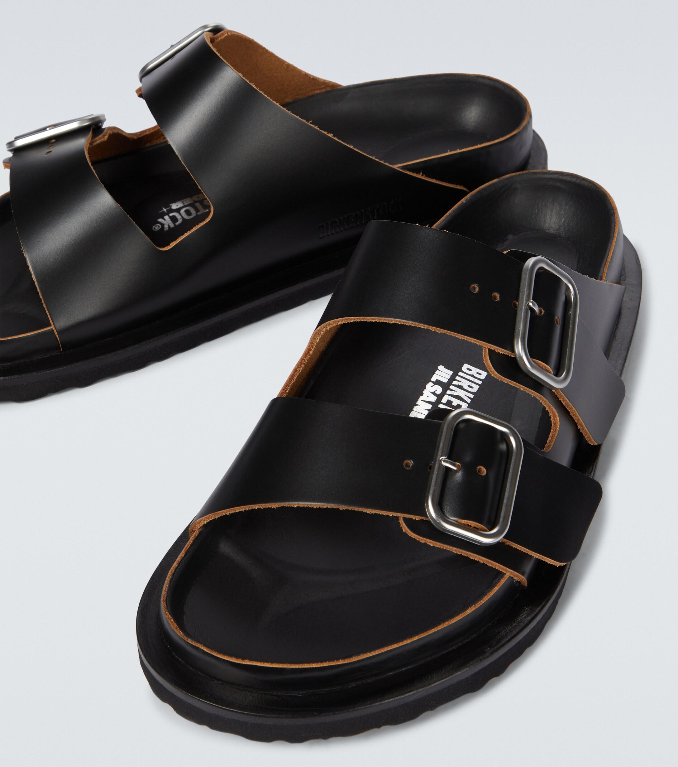 Jil Sander X Birkenstock Arizona Naxos Leather Sandals in Black for Men |  Lyst