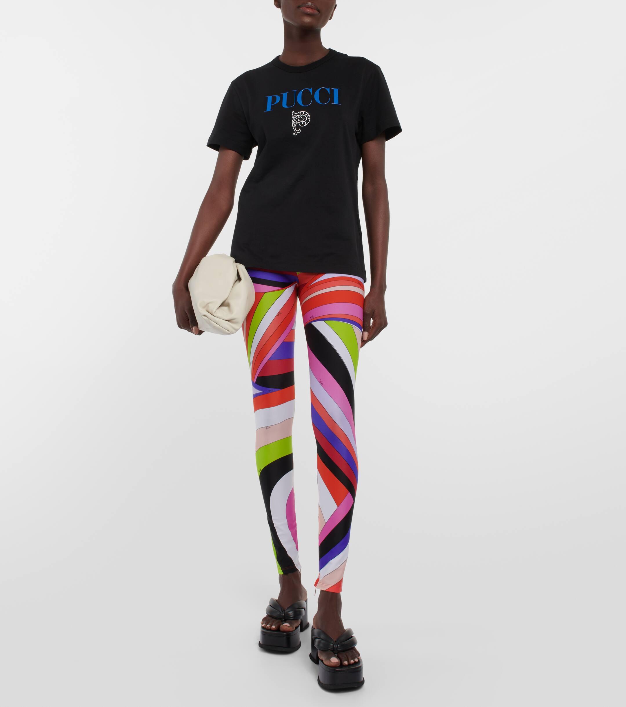 Printed high-rise leggings in multicoloured - The Upside
