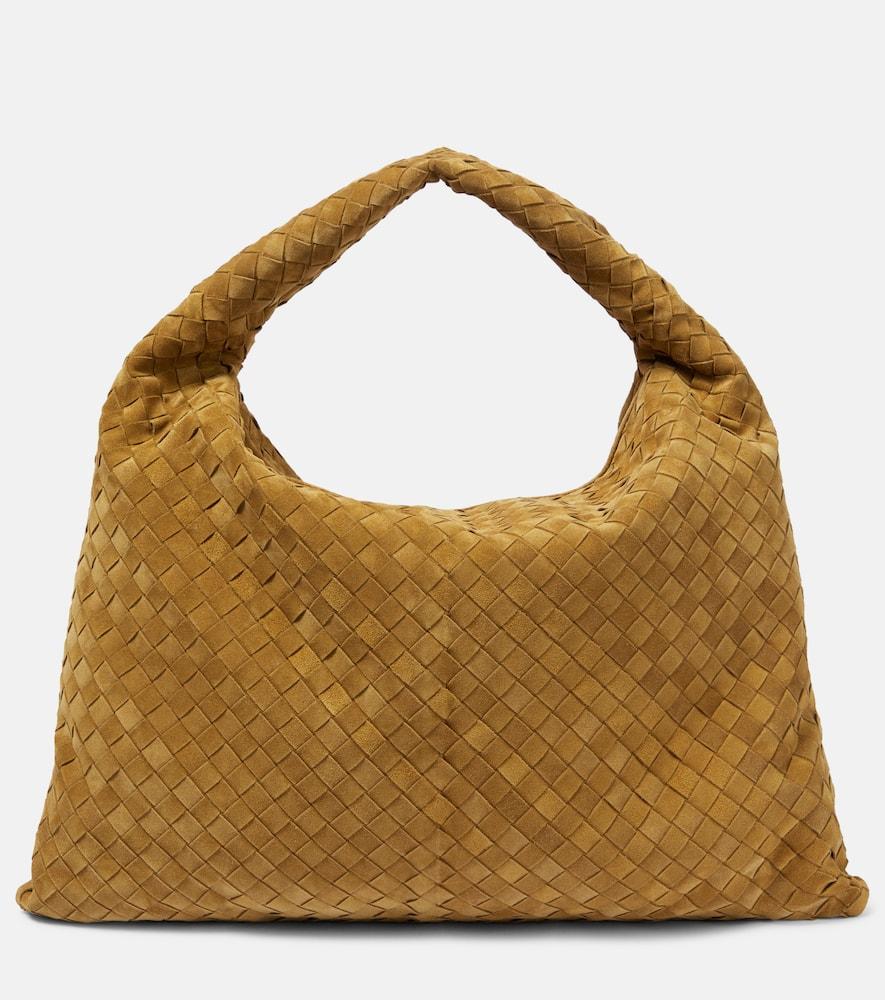Bottega Veneta Hop Large Suede Tote Bag in Brown | Lyst