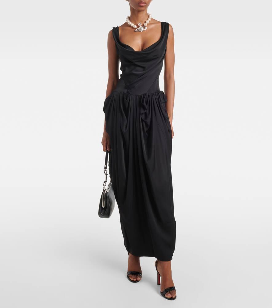 VIVIENNE WESTWOOD ワンピースドレス Sunday draped 1015413 Vivienne Westwood Sunday Garden Draped Maxi Dress in Black