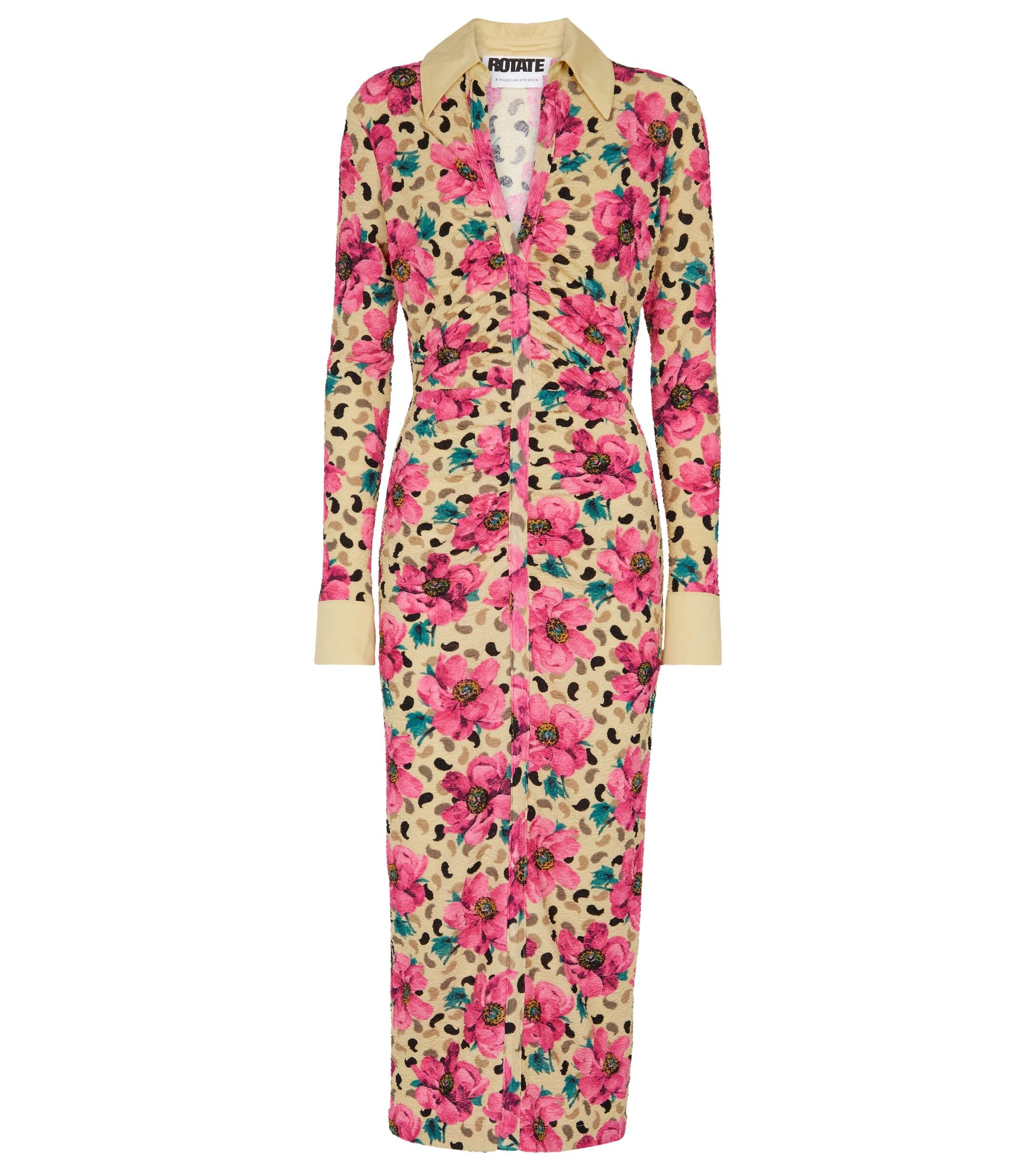 ROTATE BIRGER CHRISTENSEN Simone Floral Printed Dress | Lyst Australia