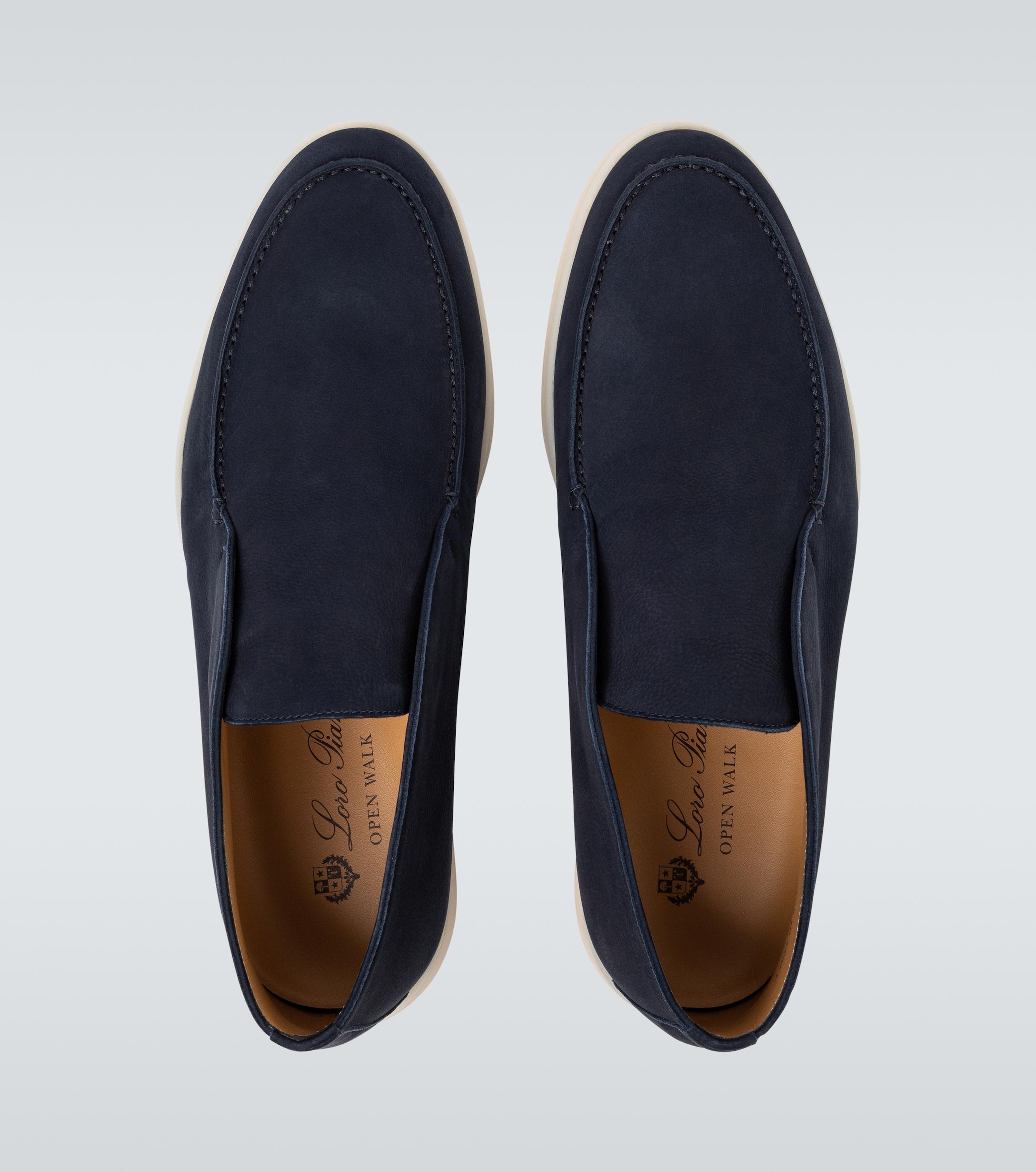 Loro Piana Open Walk Suede Ankle Boots in Blue for Men | Lyst