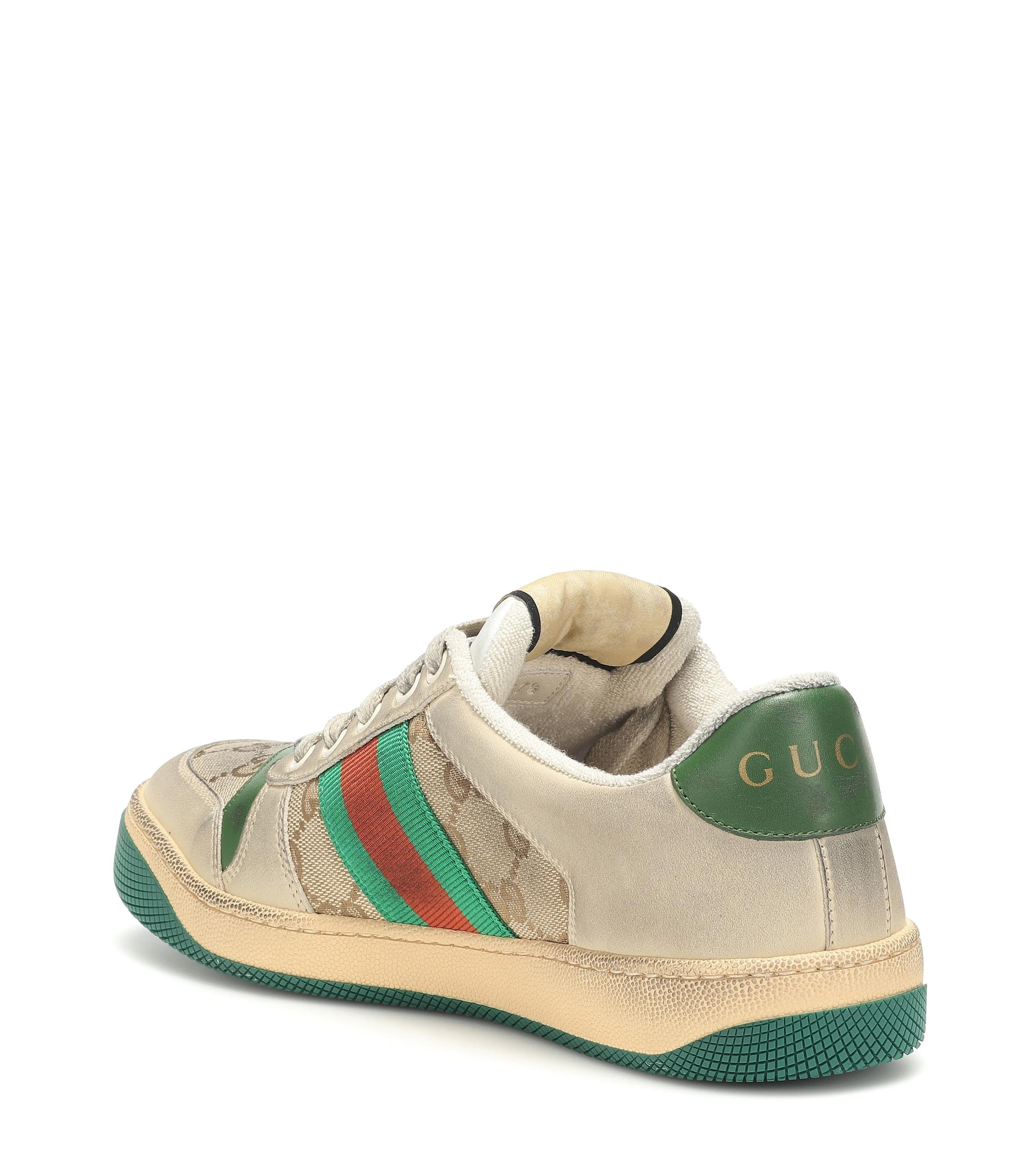 gucci screener leather sneaker
