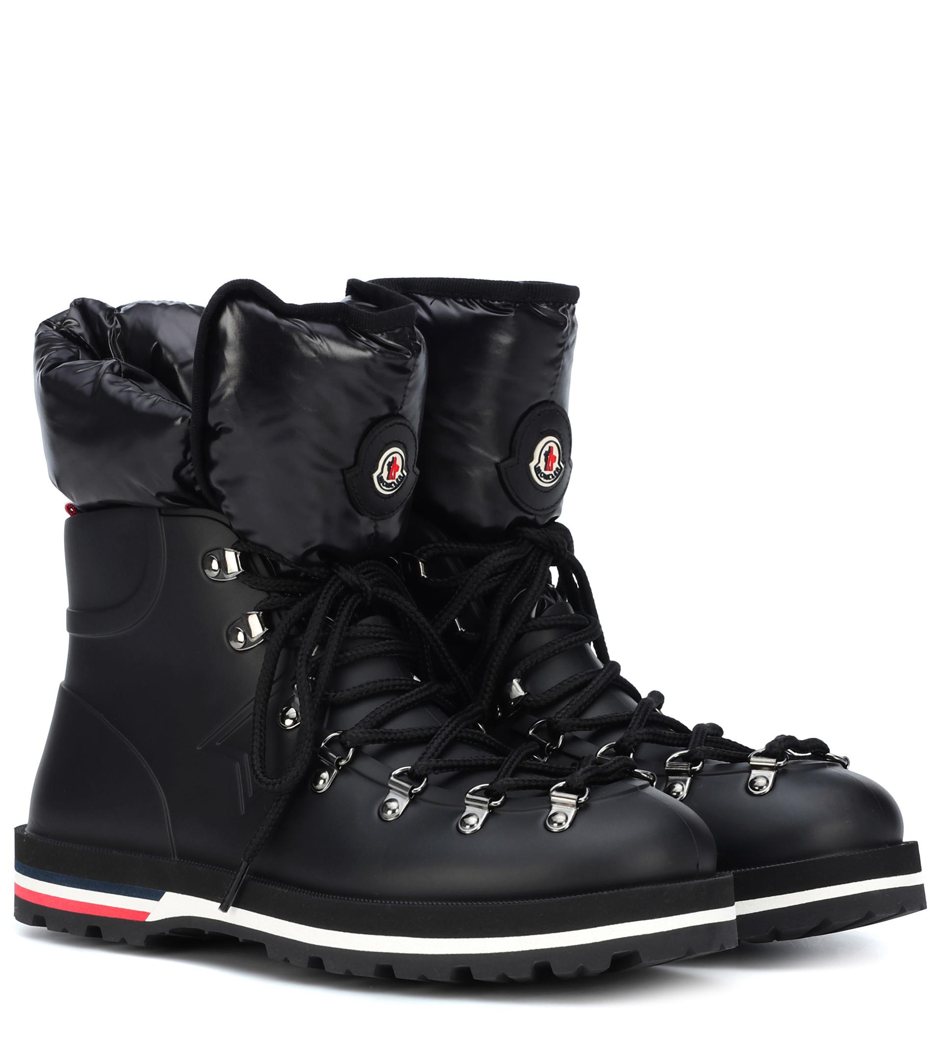Moncler Inaya Rubber Boots in Black - Lyst