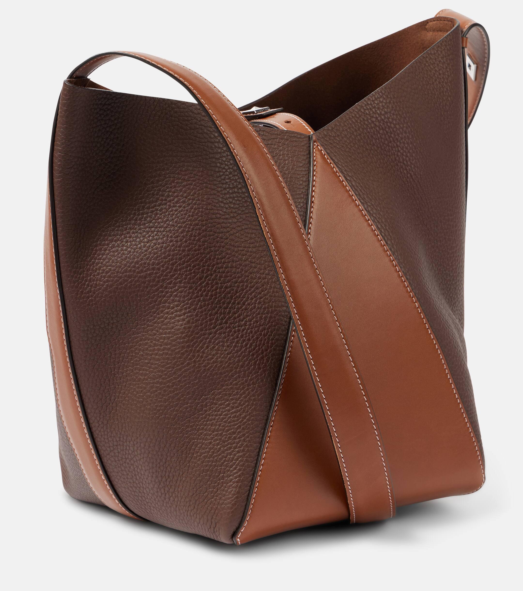 Max Mara Mmbucket Small Leather Bucket Bag in Brown | Lyst UK