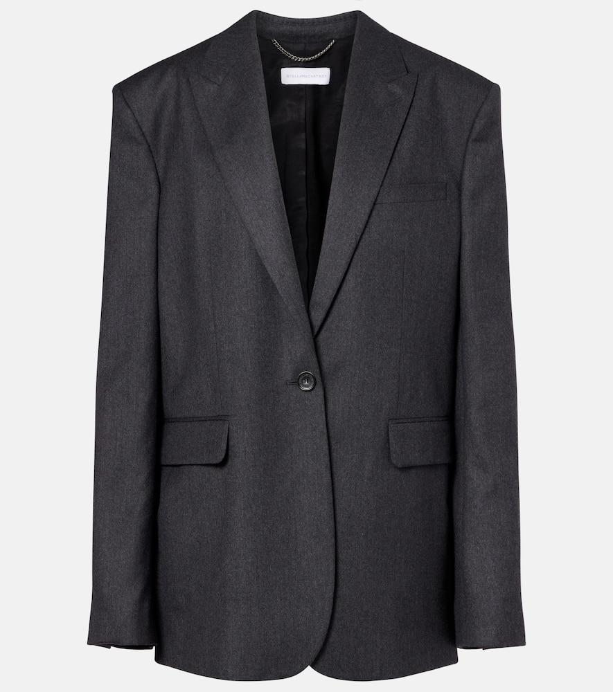 【関税&送料込】Stella Mccartney Single-Breasted Jacket In B Single-breasted wool blazer in black - Stella Mc Cartney