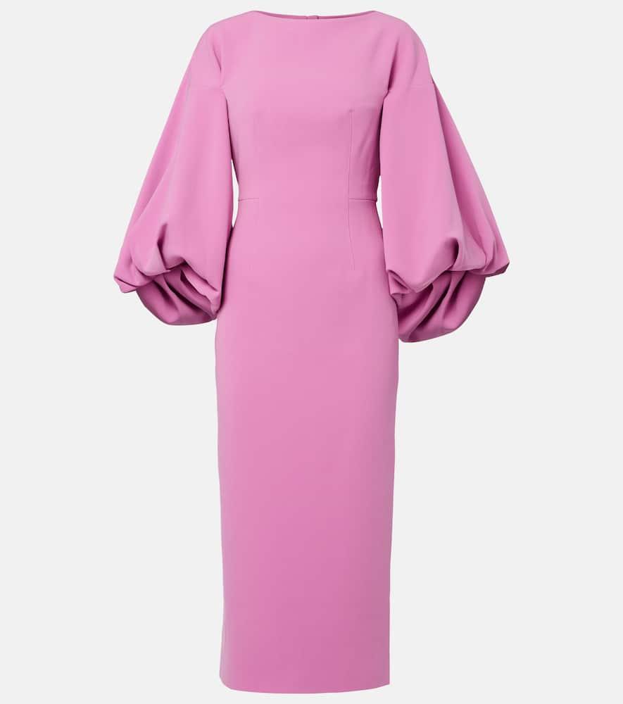 ROKSANDA】 PINK×NAVYノースリーブ TRAPEZE DRESS