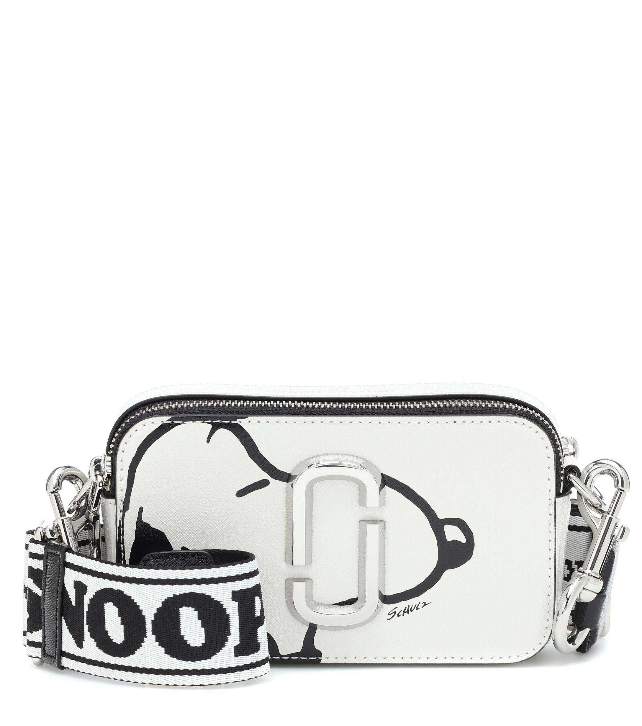 Marc Jacobs X Peanuts® Snapshot Leather Crossbody Bag in White Lyst