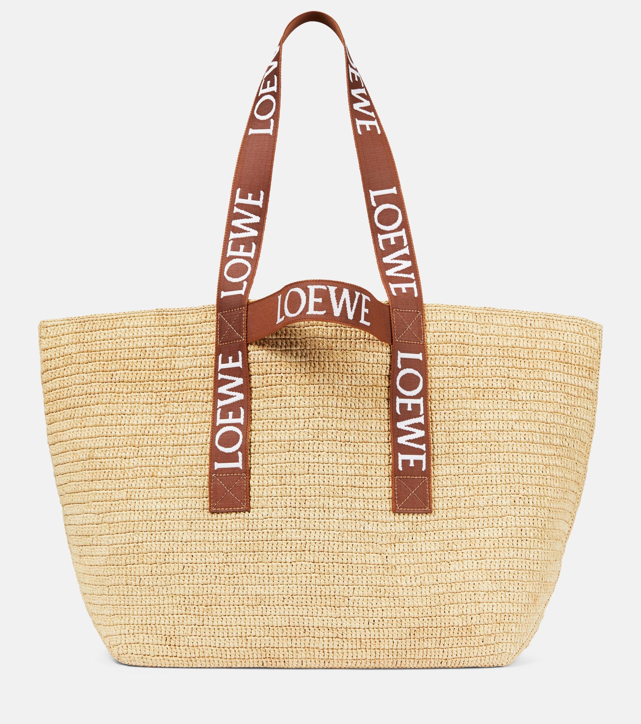 Loewe Fold Raffia Tote Bag in Natural Lyst Canada