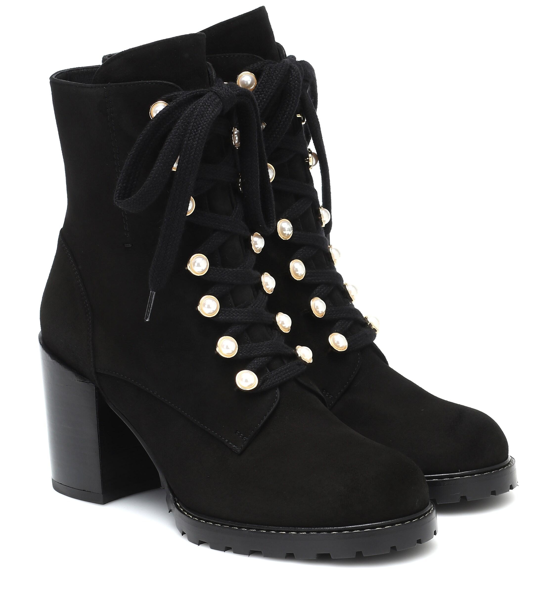 Stuart weitzman ivey suede combat boots Clearance