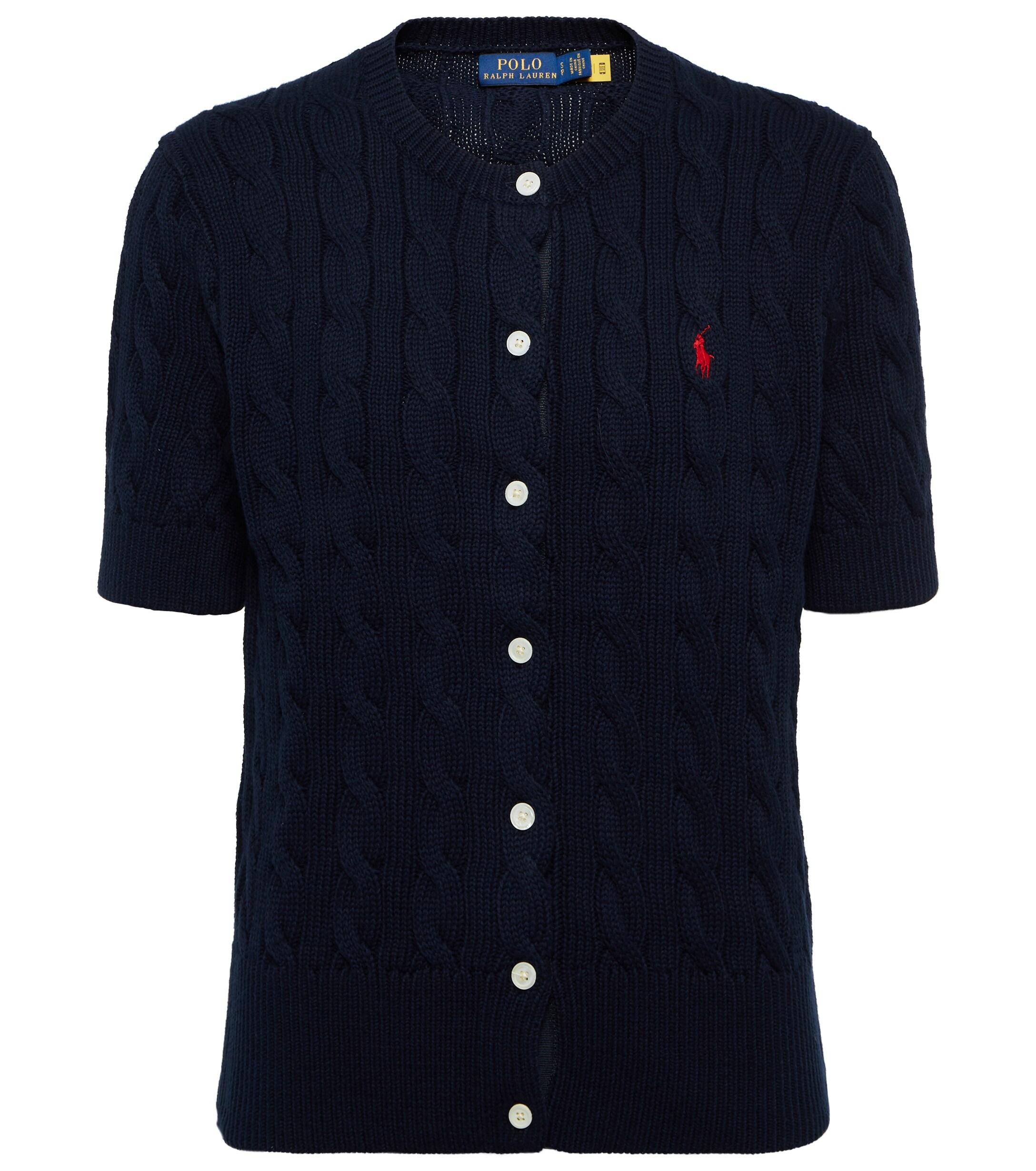 Polo Ralph Lauren Cable-knit Short Sleeve Cardigan in Blue