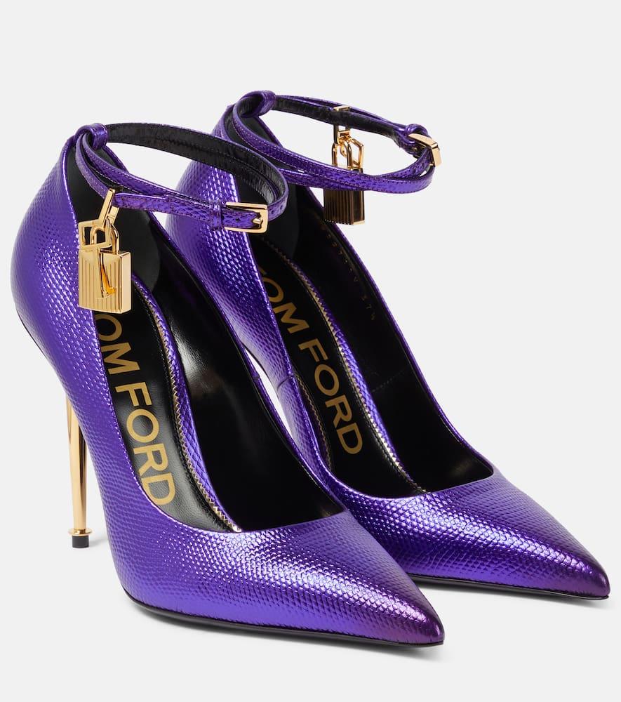 Purple leather pumps 2025