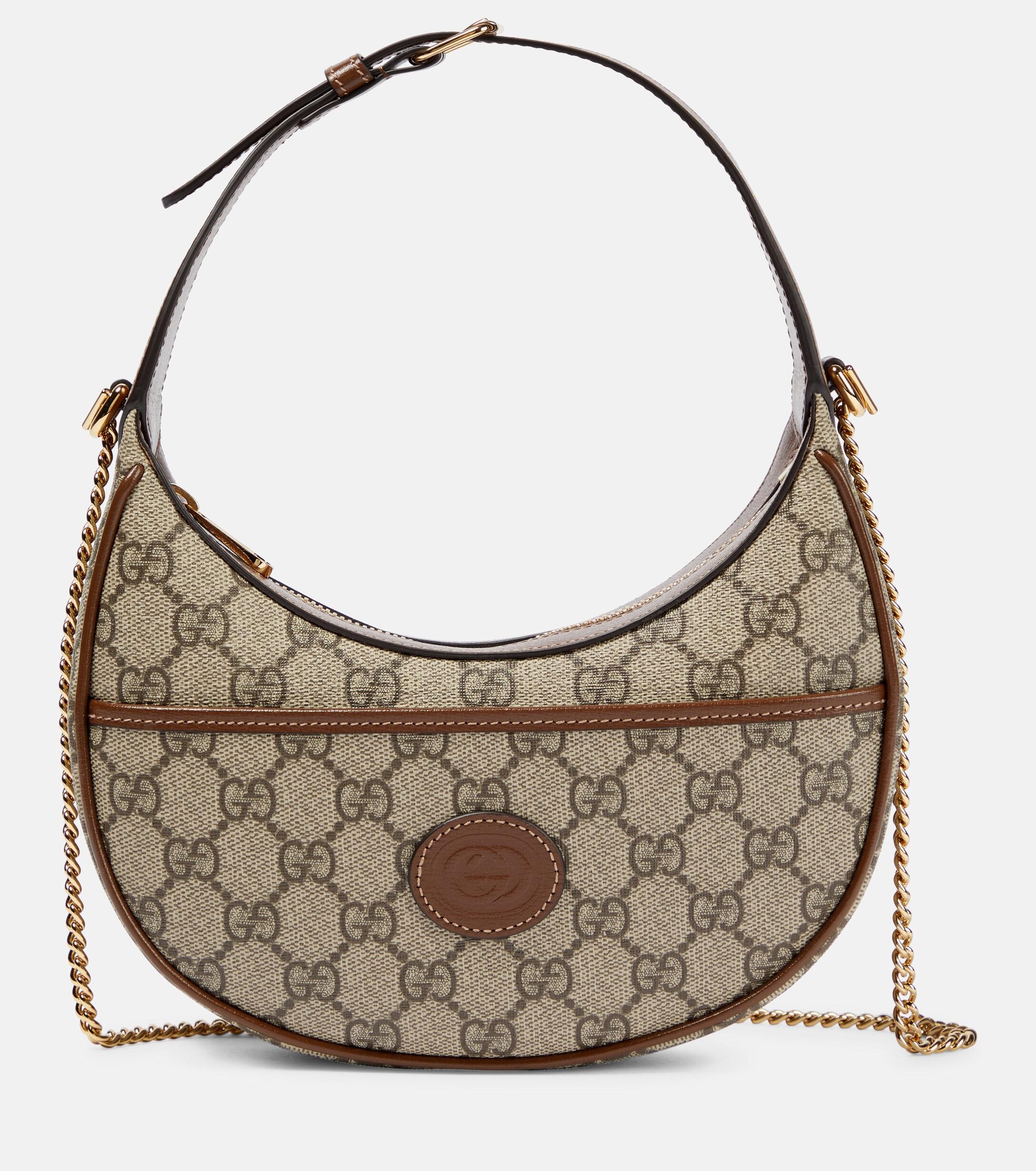 Gucci Halbmondförmige GG Mini-Tasche in Braun Lyst DE