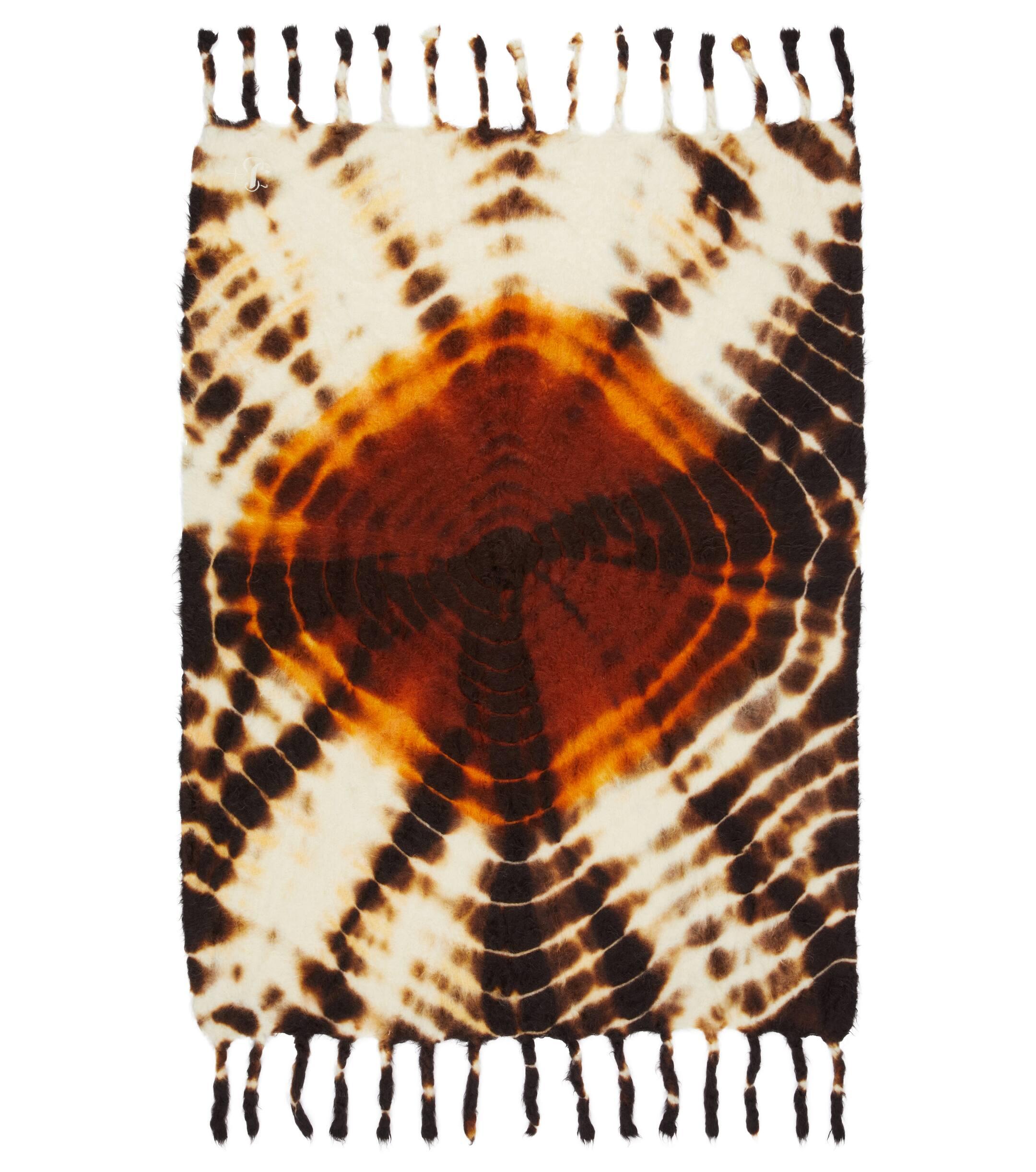Jil Sander Tie-Dye Mohair-Blend Blanket in Metallic | Lyst UK