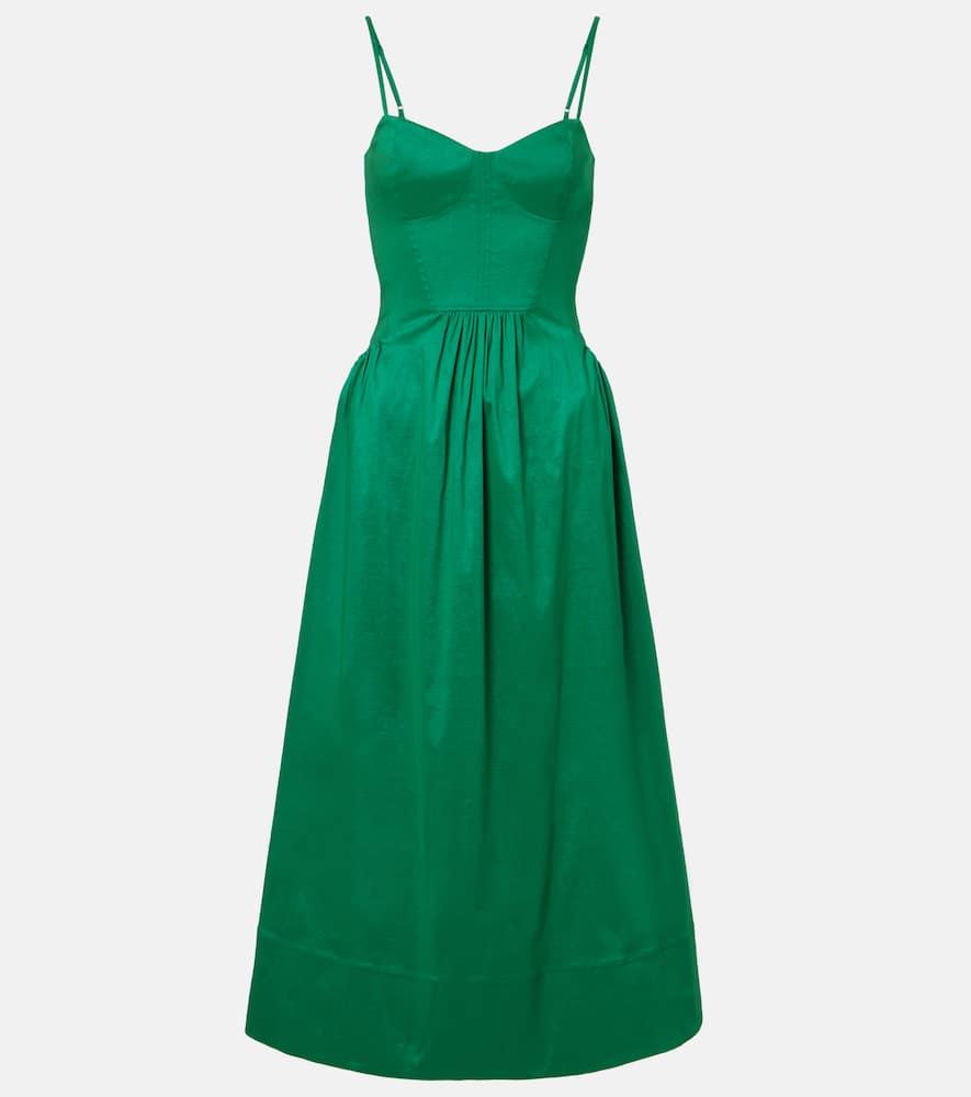 ◆関税込【REBECCA VALLANCE】Bailey belted pleated maxi dress Bailey belted pleated maxi dress in green - Rebecca Vallance