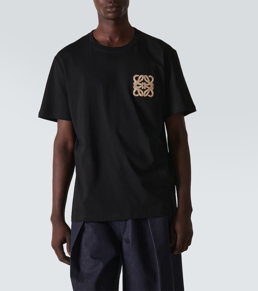 Loewe Paula's Ibiza Anagram Cotton Jersey T-Shirt in Black