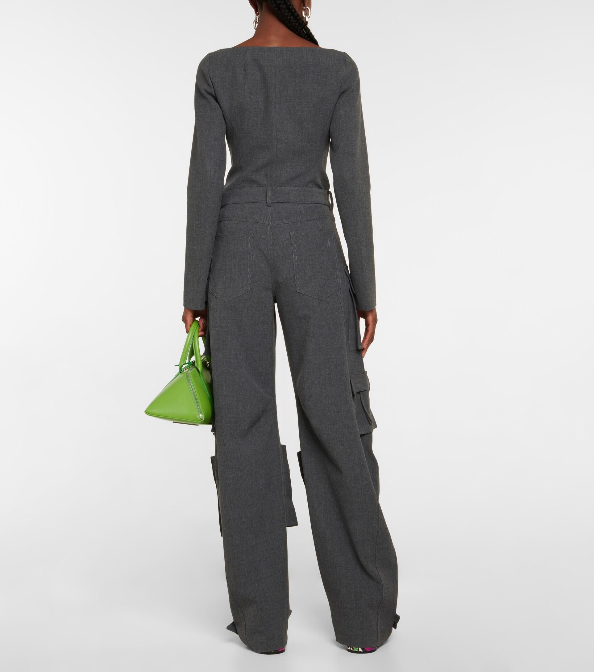 The Attico High rise Cargo Pants in Gray Lyst