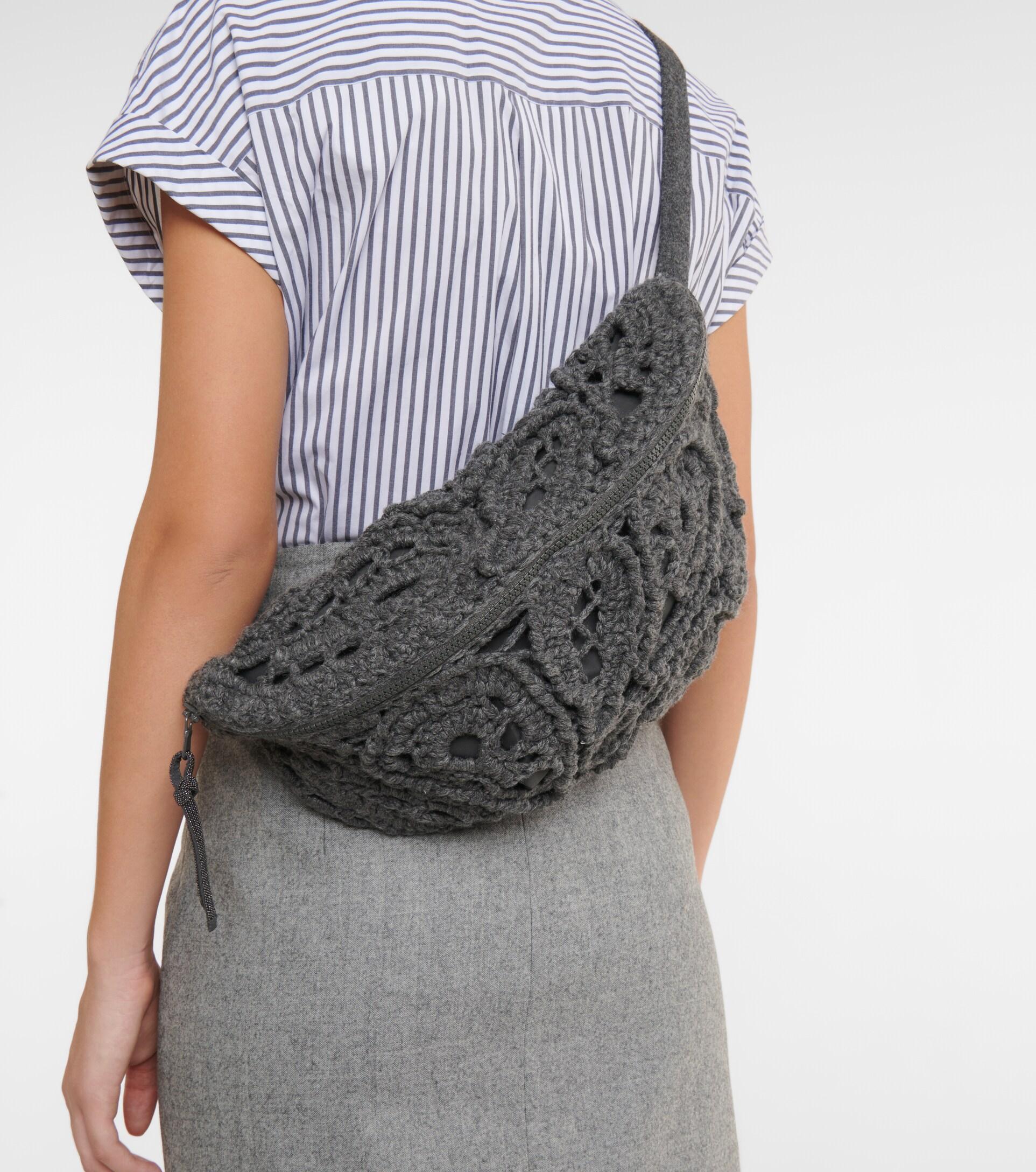 Brunello Cucinelli Crochet Belt Bag | Lyst