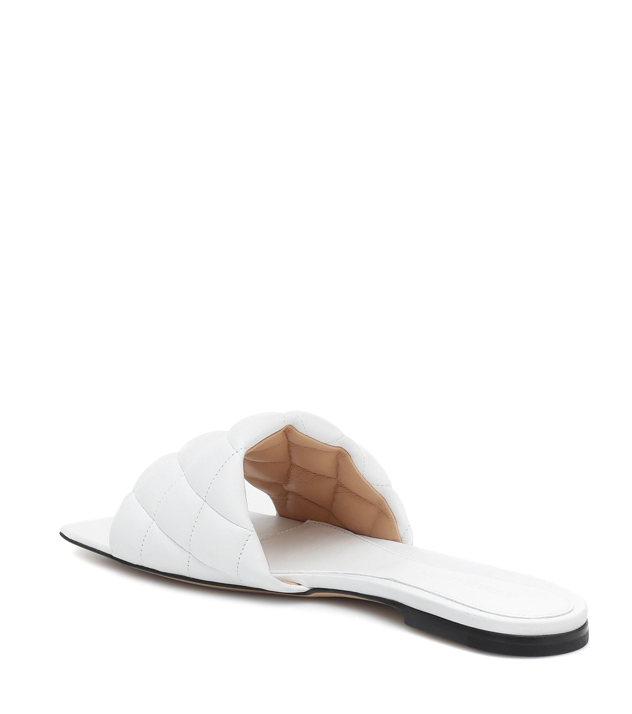 Bottega Veneta Padded Leather Sandals In White Lyst