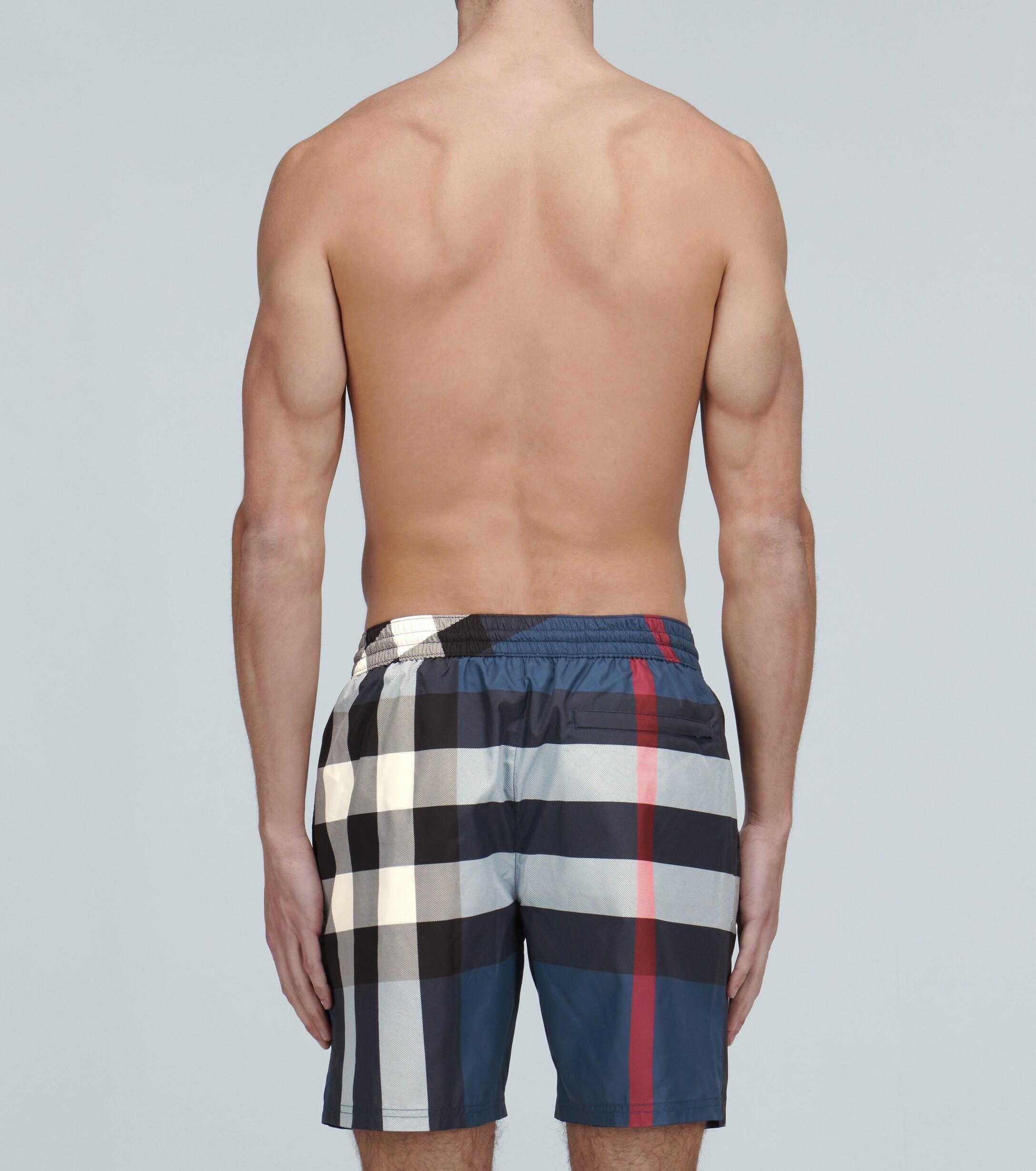 Burberry Synthetic Big Check Swim Shorts in Navy Blue (Blue) for Men - Save  46% - Lyst