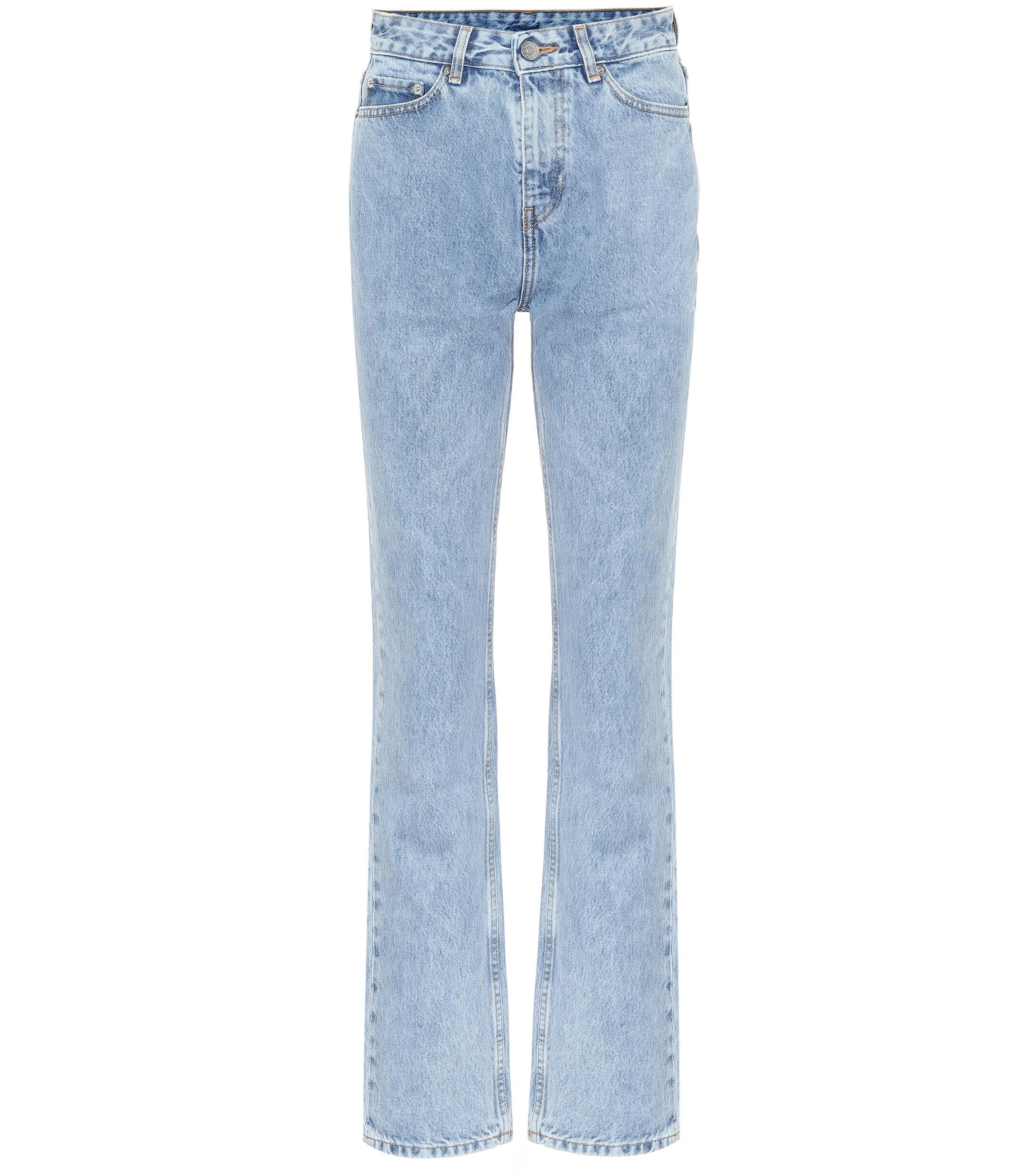 Ganni Denim High-rise Slim Jeans in Blue - Lyst