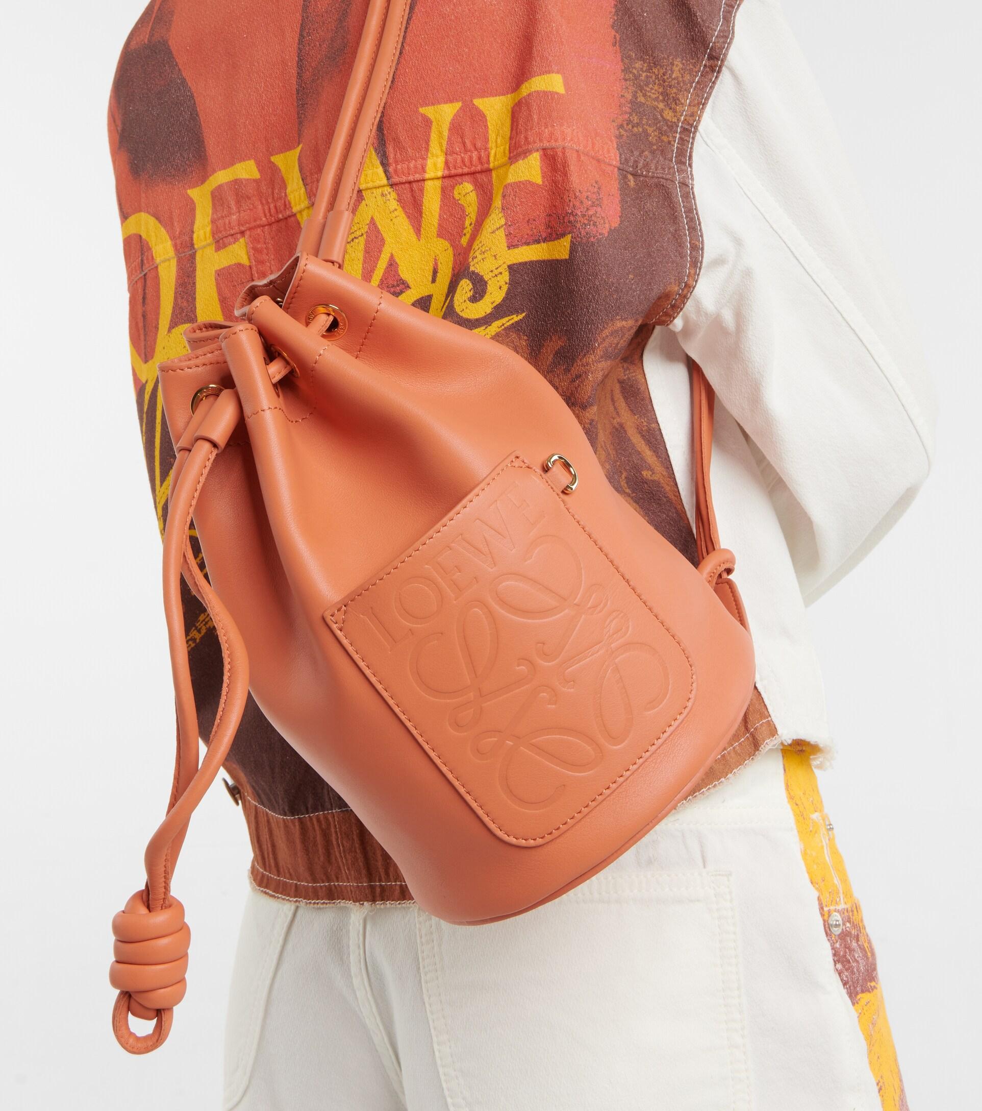 Loewe x Paula's Ibiza Woven Drawstring Bucket Bag