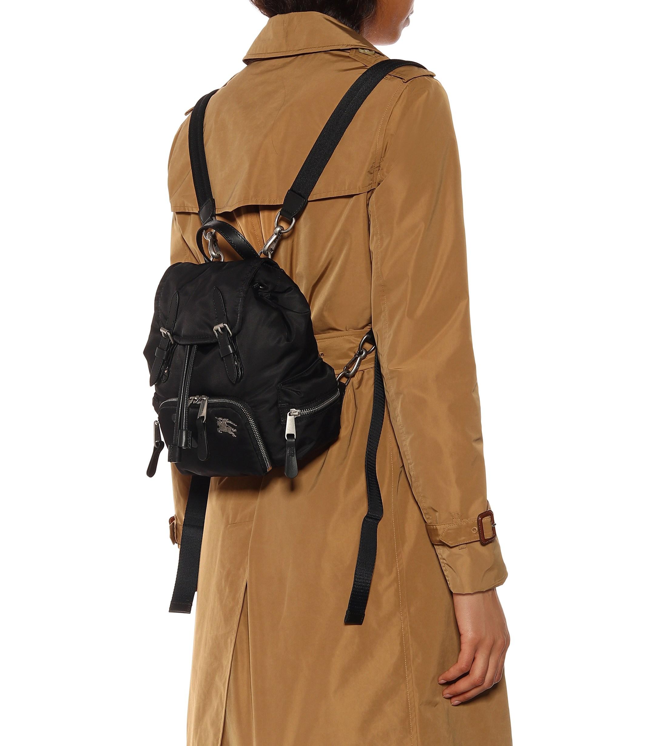 of course Formulate input Burberry The Small Rucksack Backpack in Black | Lyst