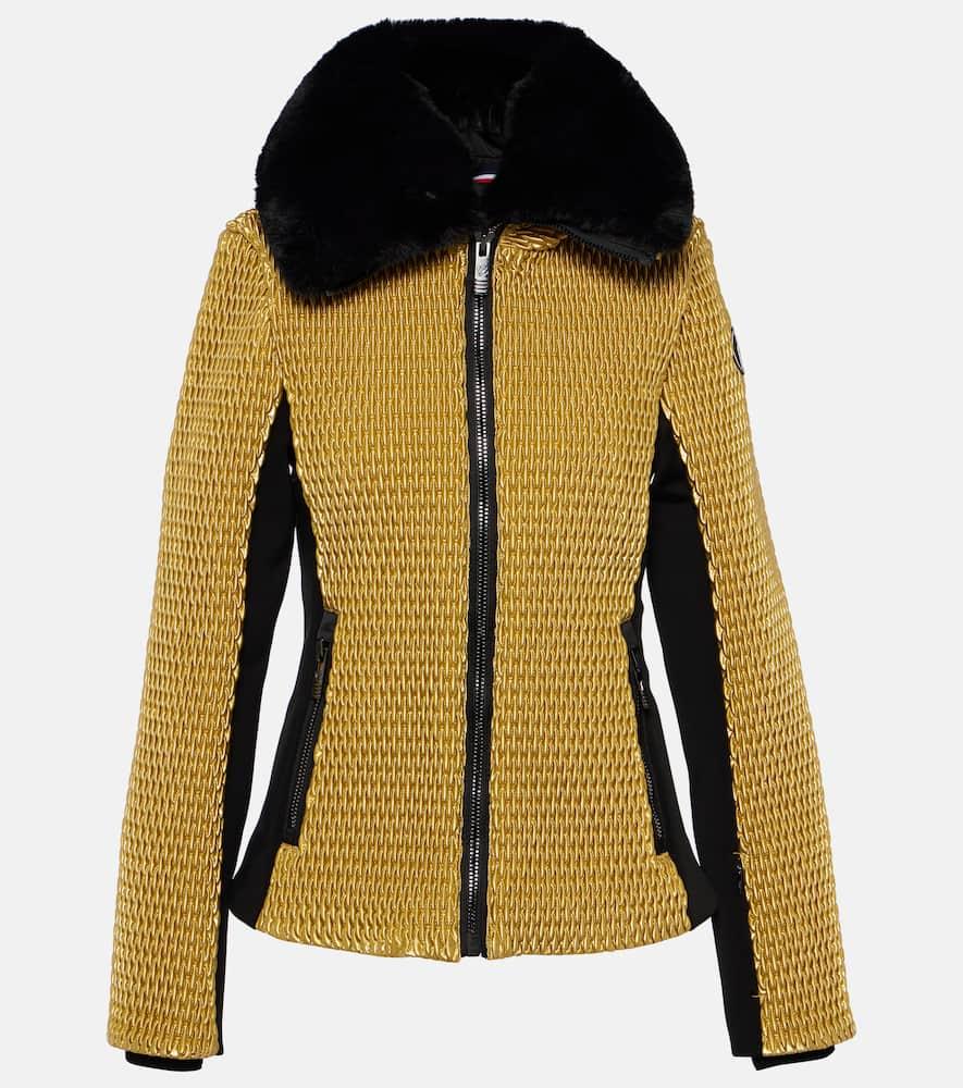 Fusalp Montana Faux Fur Trimmed Quilted Ski Jacket in Black Lyst