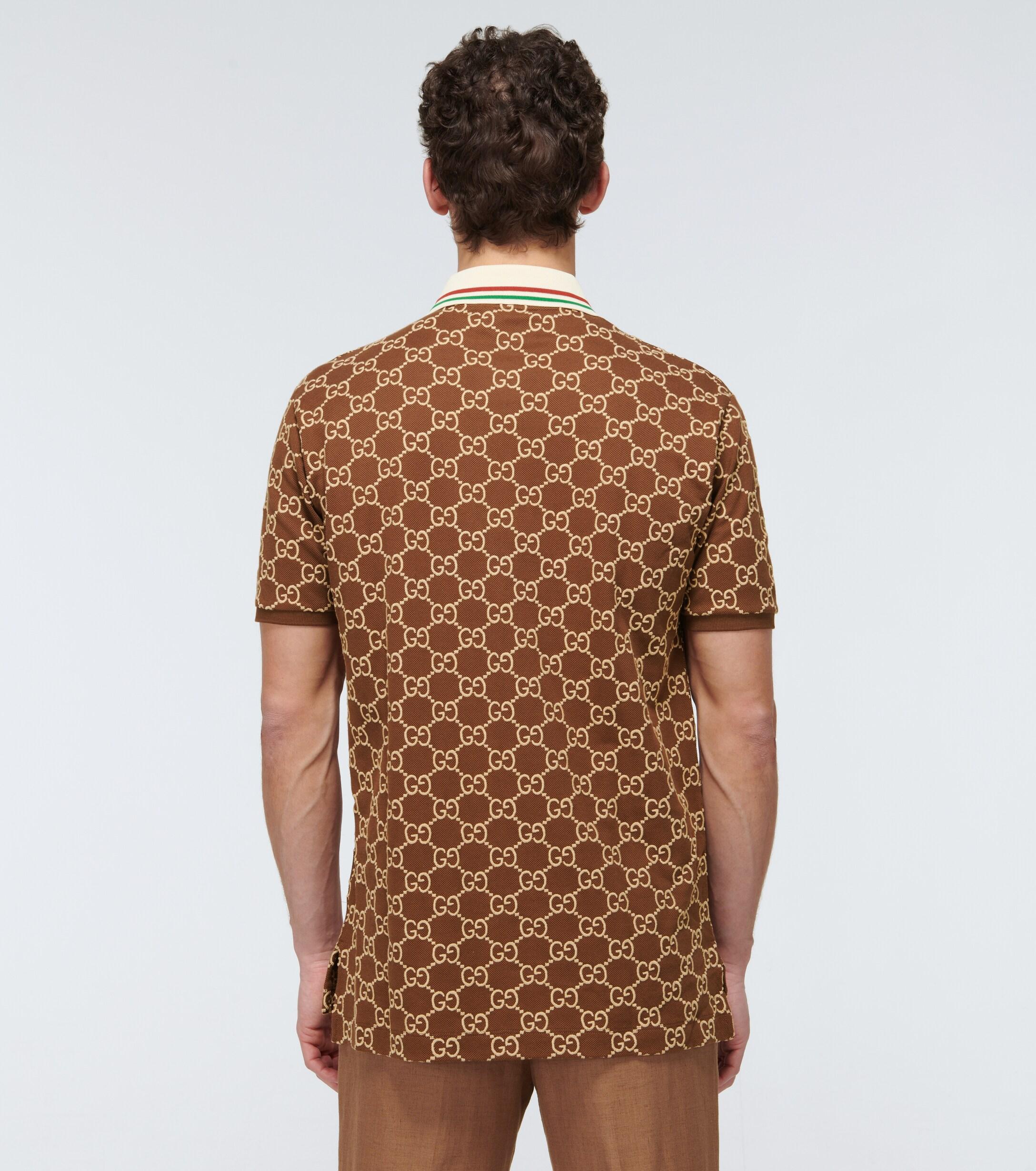 Gucci Polo Shirt With Logo in Brown for Men | Lyst Canada