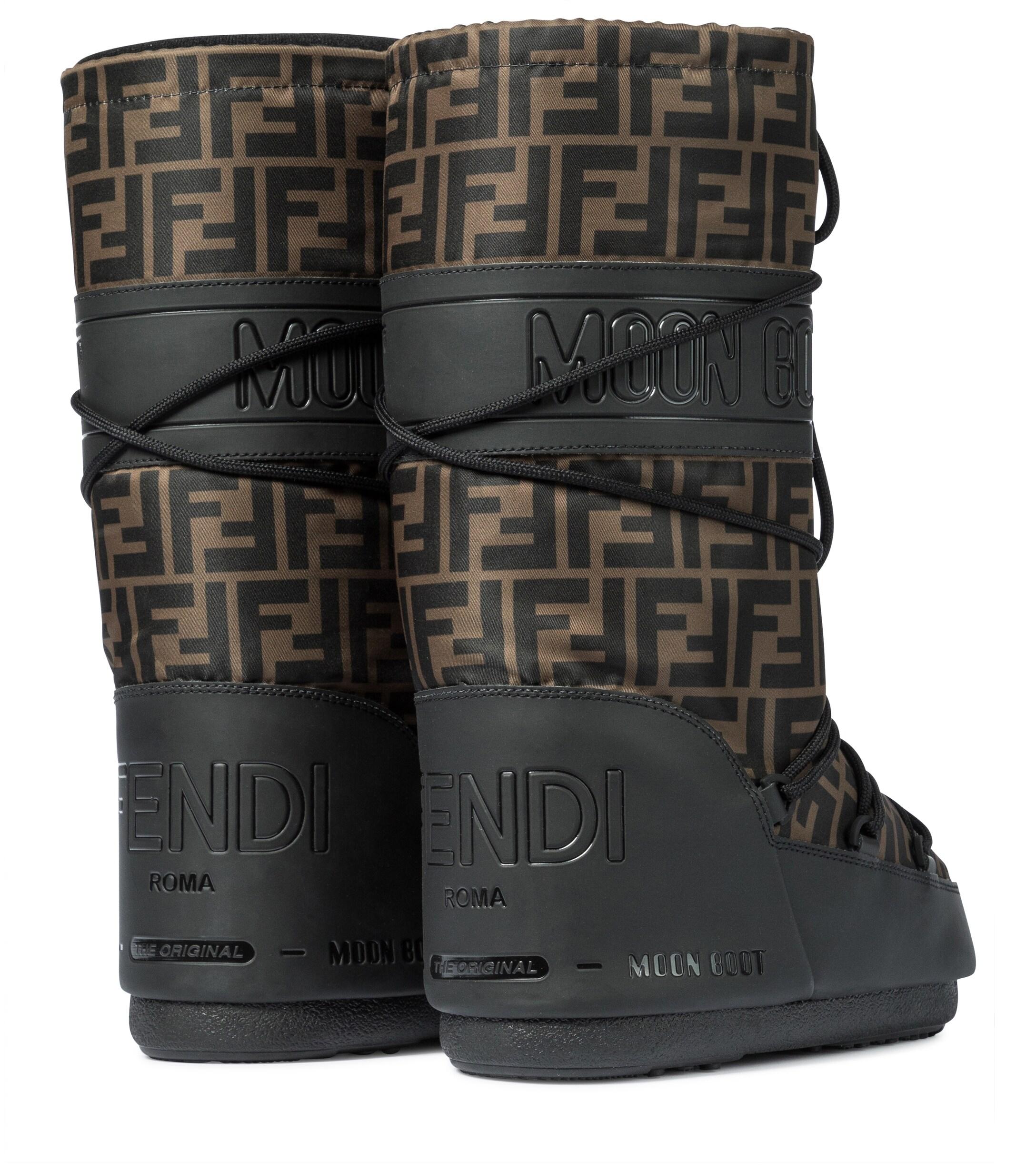 Fendi X Moon Boot Ff Boots in Brown | Lyst